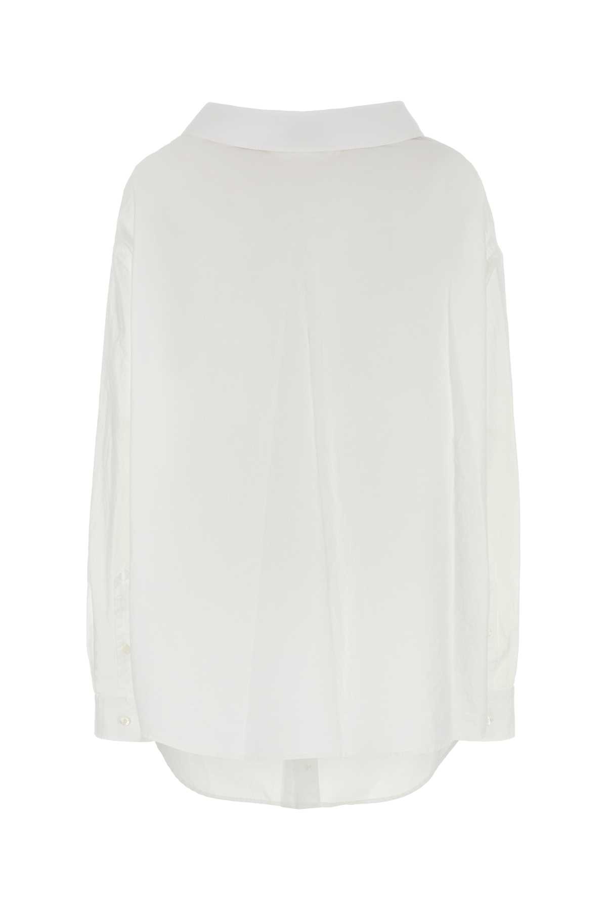 Shop Balenciaga White Popeline Shirt