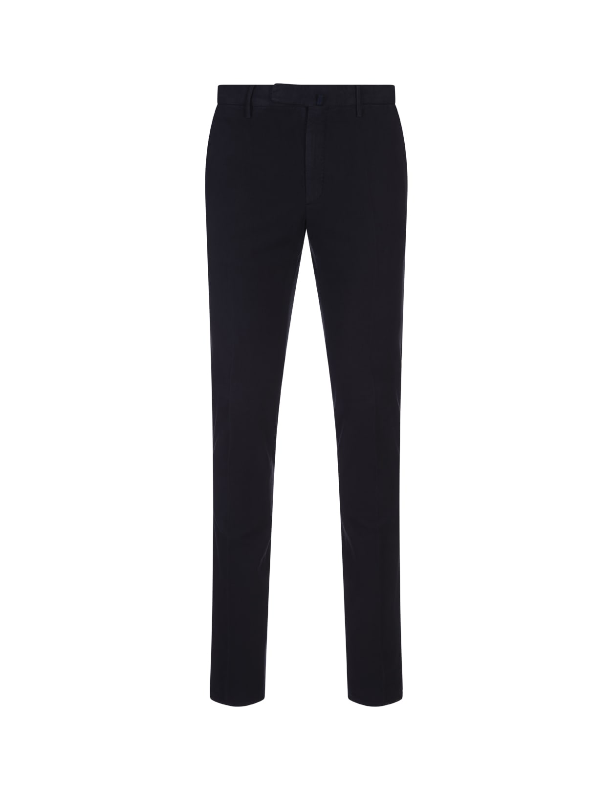 Shop Incotex Slim Fit Trousers In Navy Blue Certified Doeskin