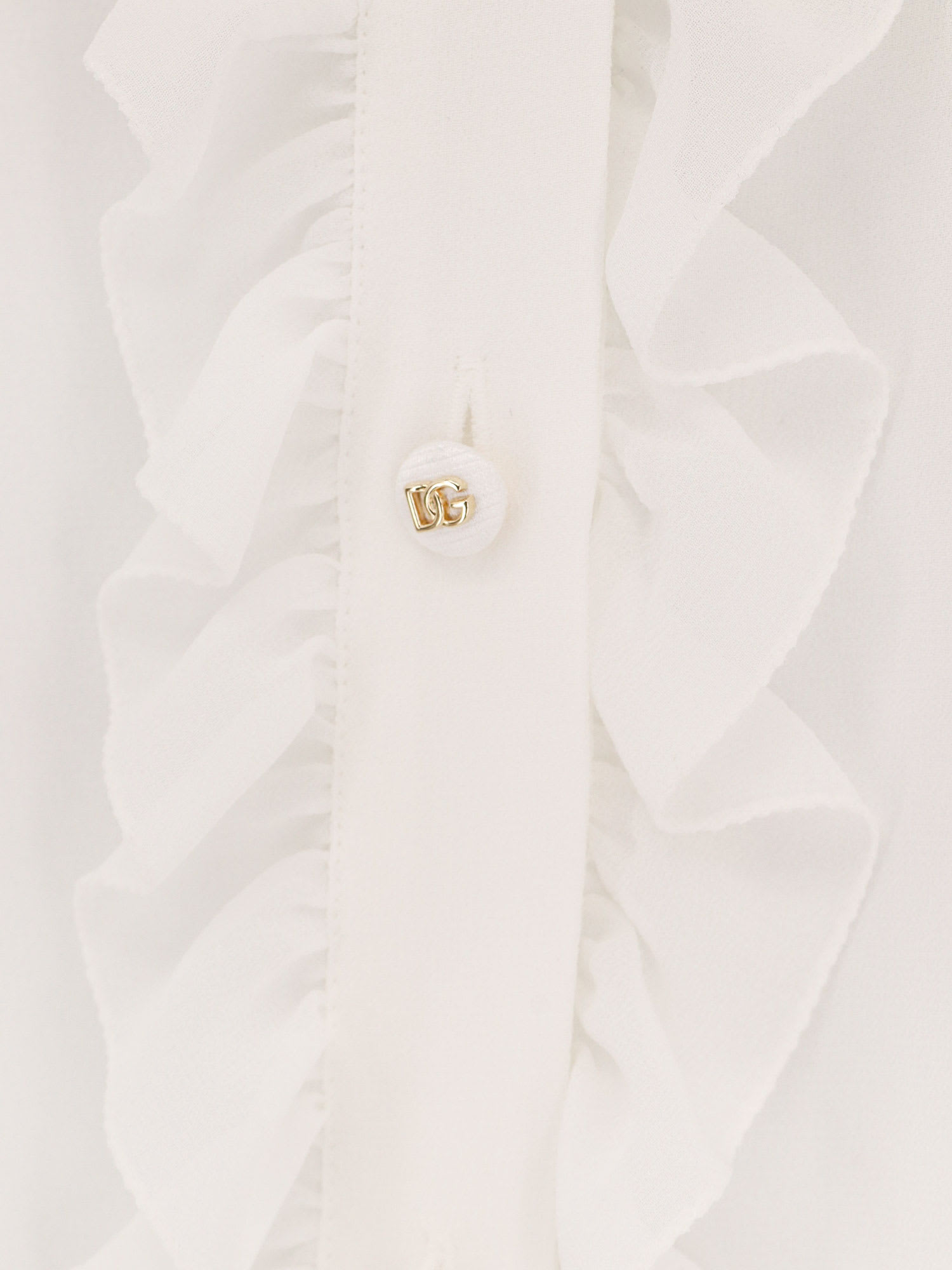 Dolce & Gabbana Silk Shirt With Rouches Detail