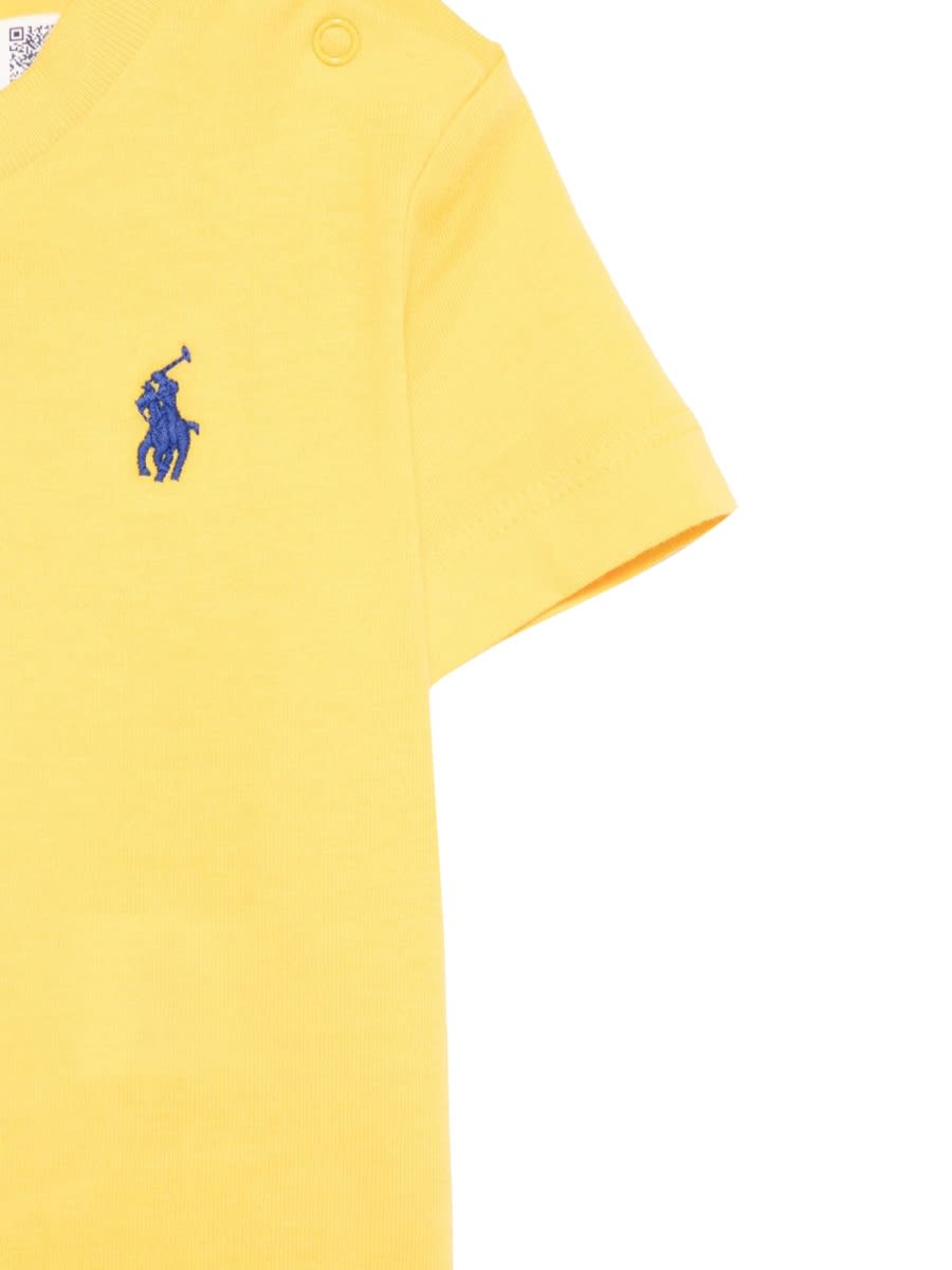 Polo Ralph Lauren Polo Pony-embroidered T-shirt In Yellow