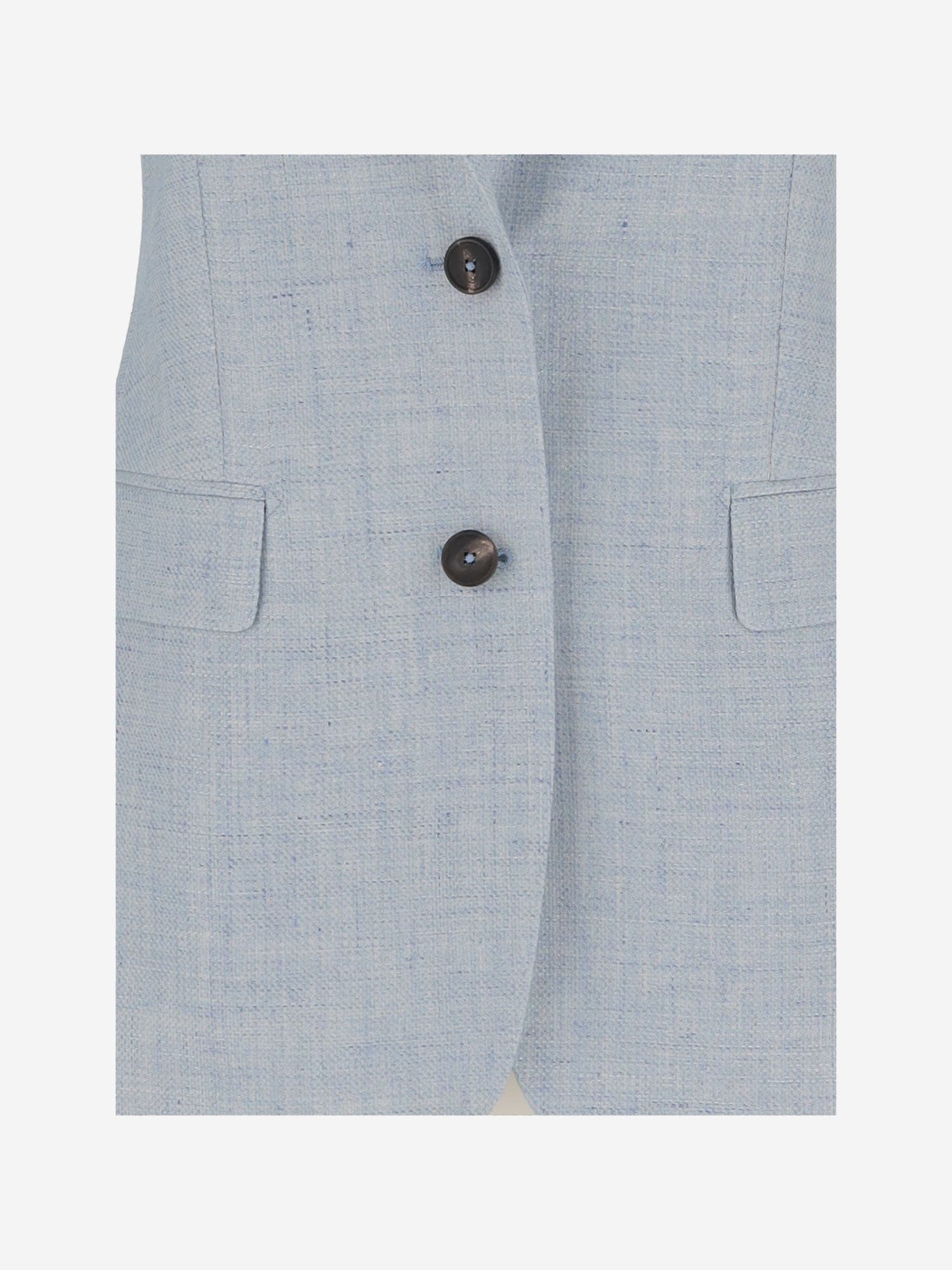 TAGLIATORE LINEN BLEND SINGLE-BREASTED JACKET
