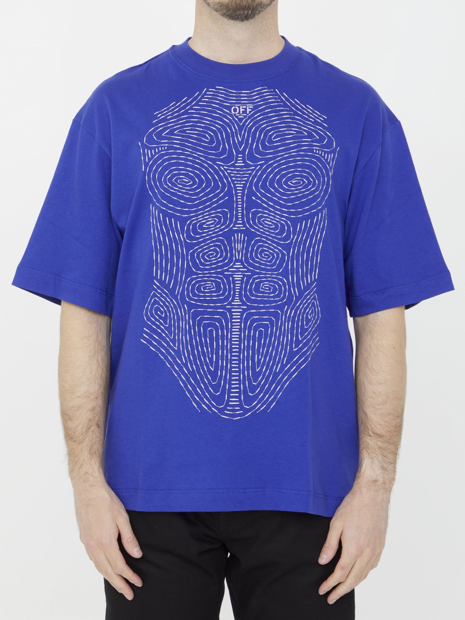 Shop Off-white Body Stitch Skate T-shirt In Blue