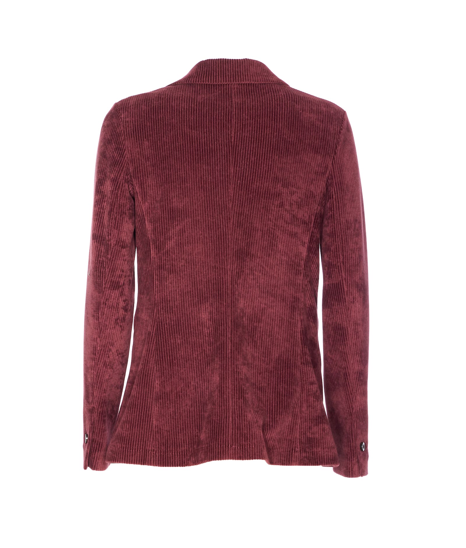 Circolo 1901 Bordeaux Jacket With Chest Pocket And V-neck In Brown