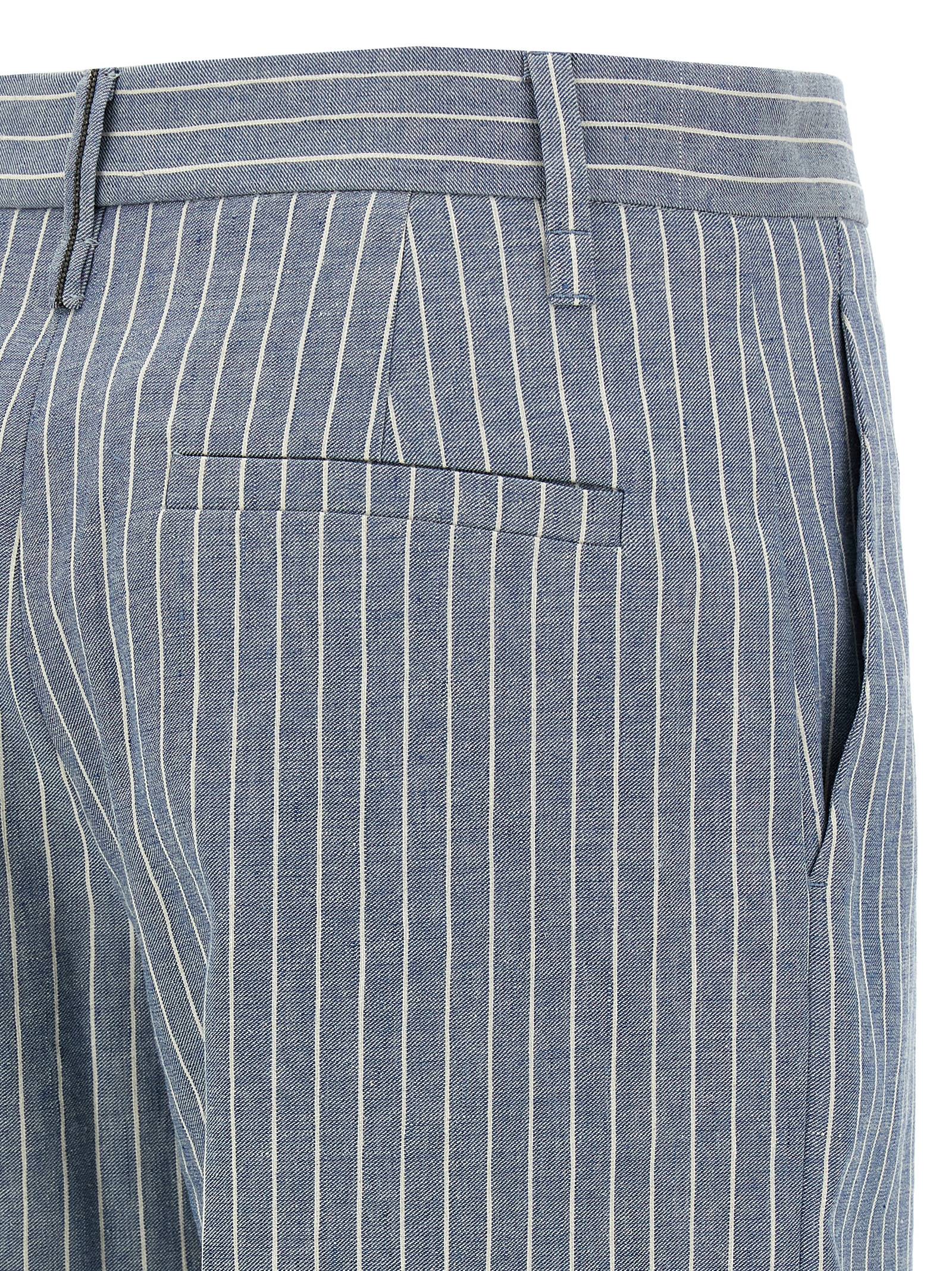 Brunello Cucinelli Women Pinstripe Pants In Multicolor