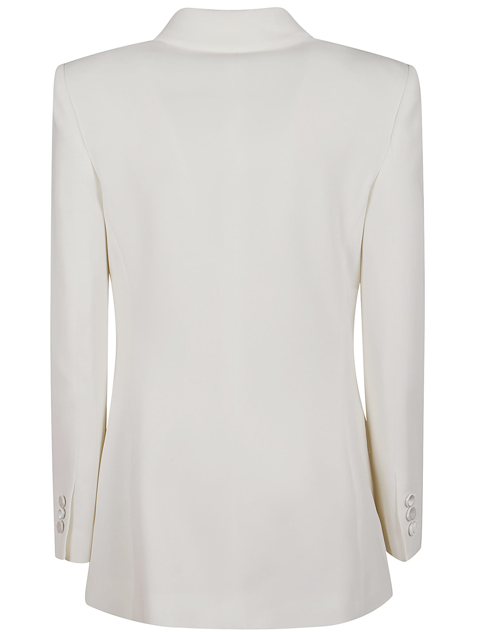 Shop Alberta Ferretti Cady Viscosa Stretch Jacket In Avorio