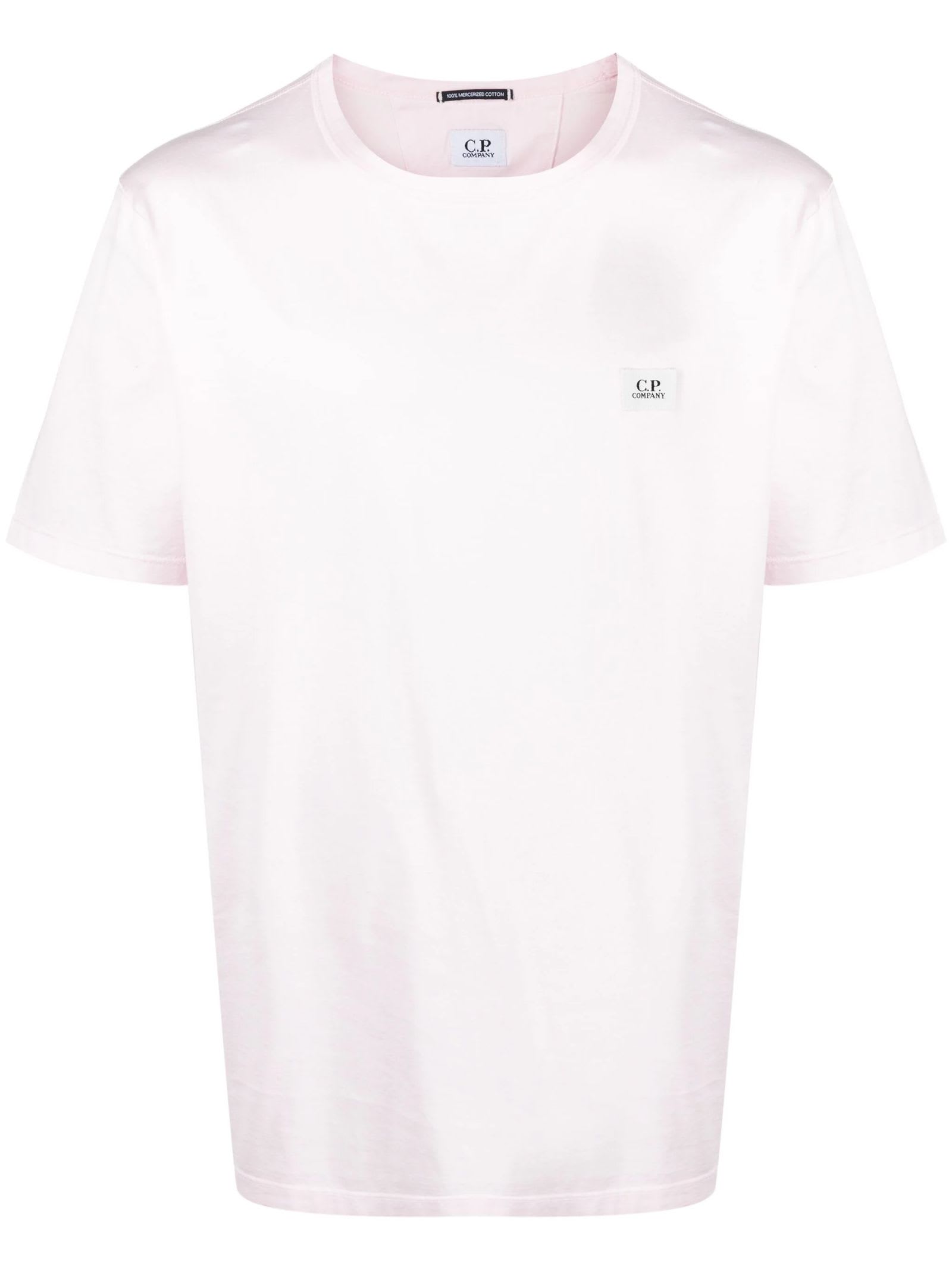 Shop C.p. Company Light Pink Cotton T-shirt