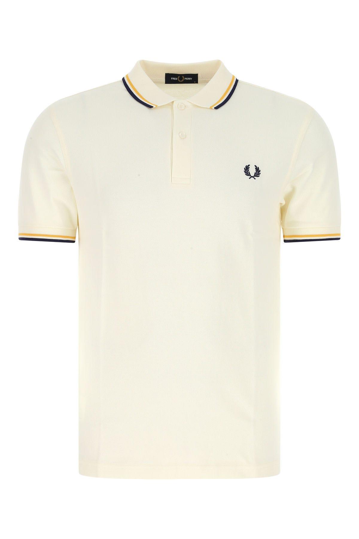 Fred Perry Ivory Piquet Polo Shirt