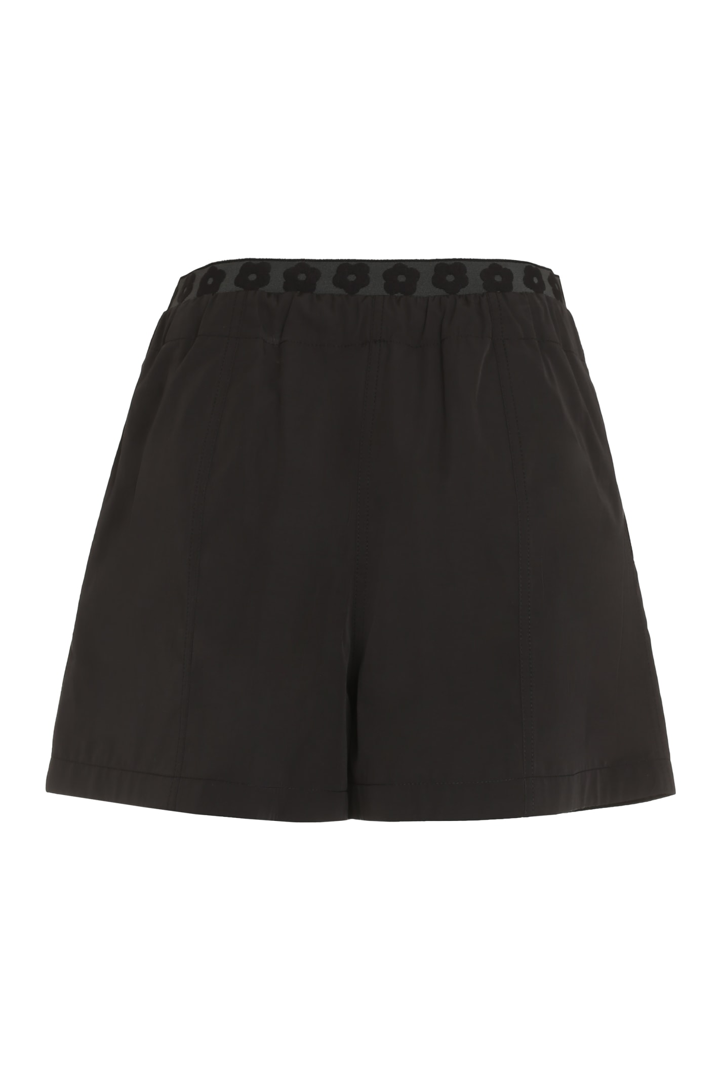 Shop Kenzo Cotton Blend Shorts In Black