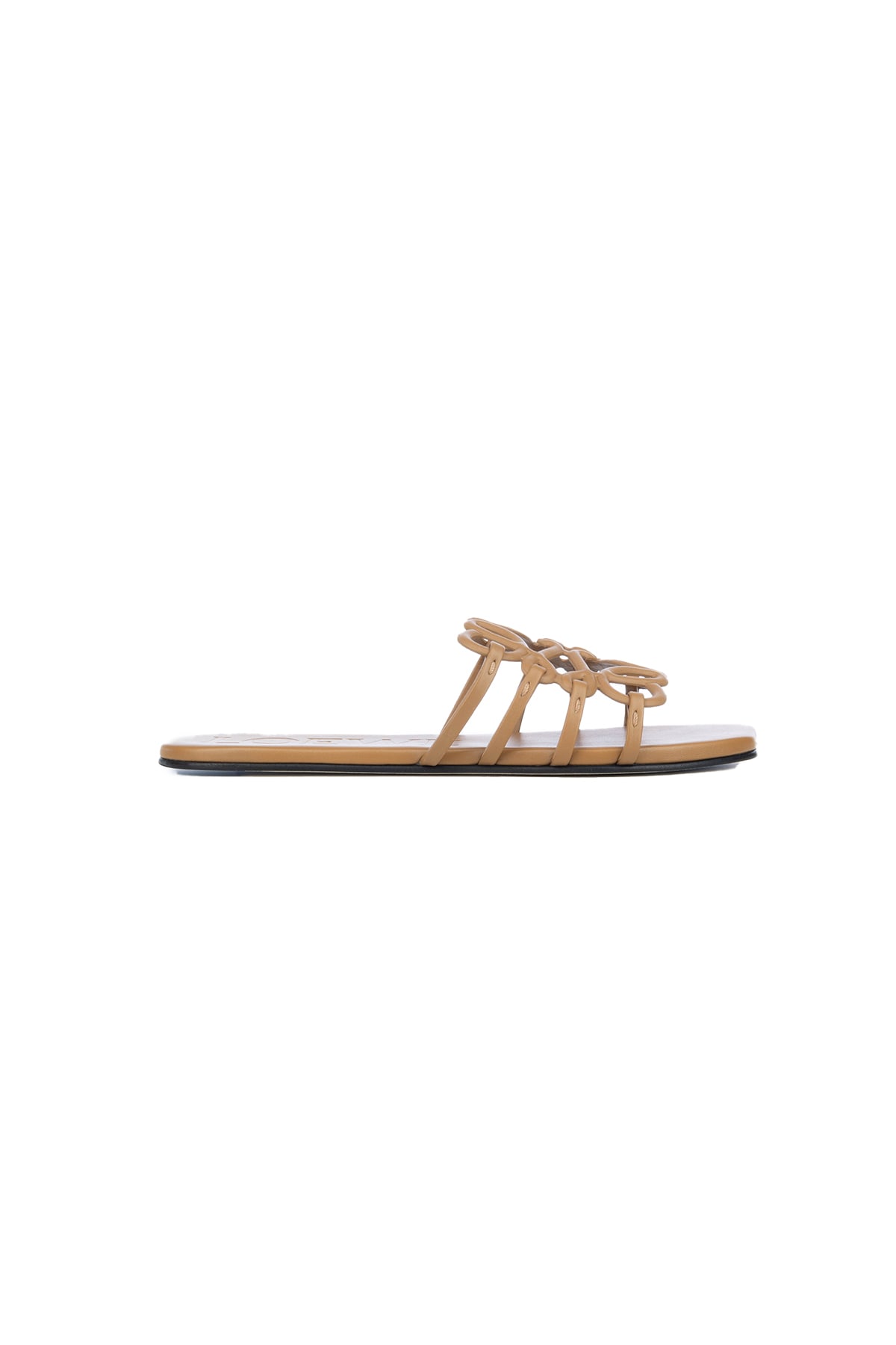 Loewe Petal Anagram Leather Sandal In Brown