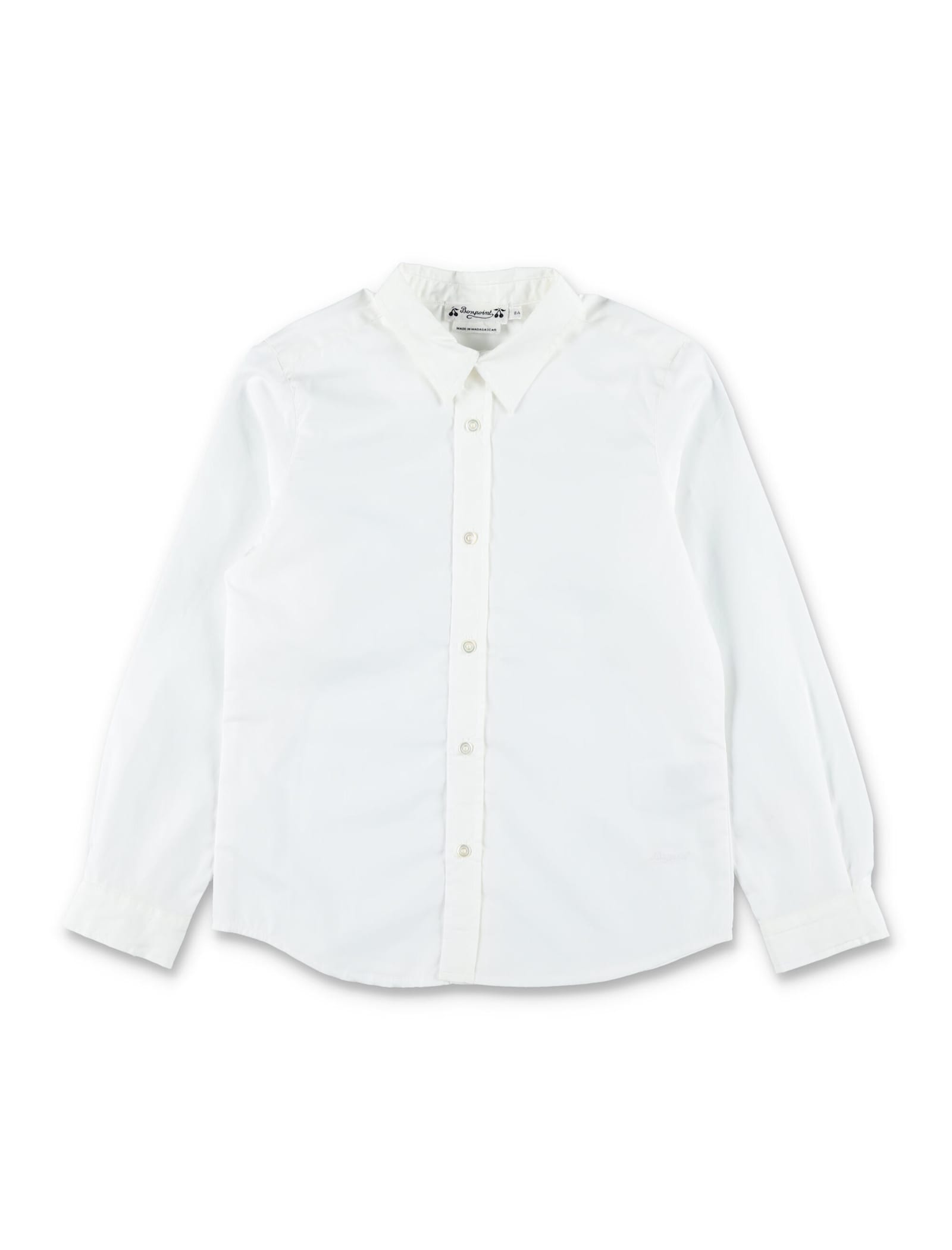 Bonpoint Acteur Girls Shirt In White Cotton In White