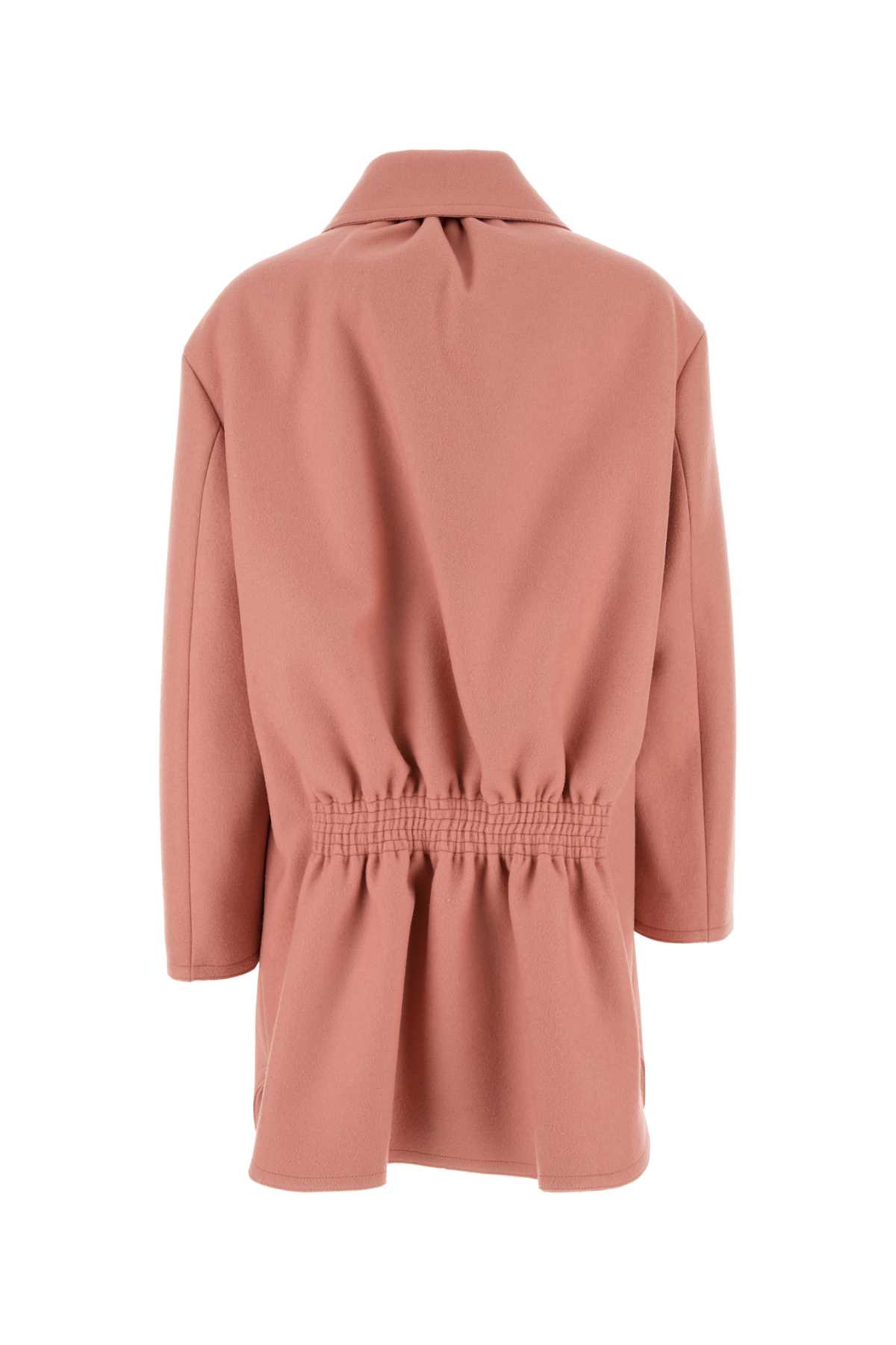 Fendi Pink Wool Coat In Pink