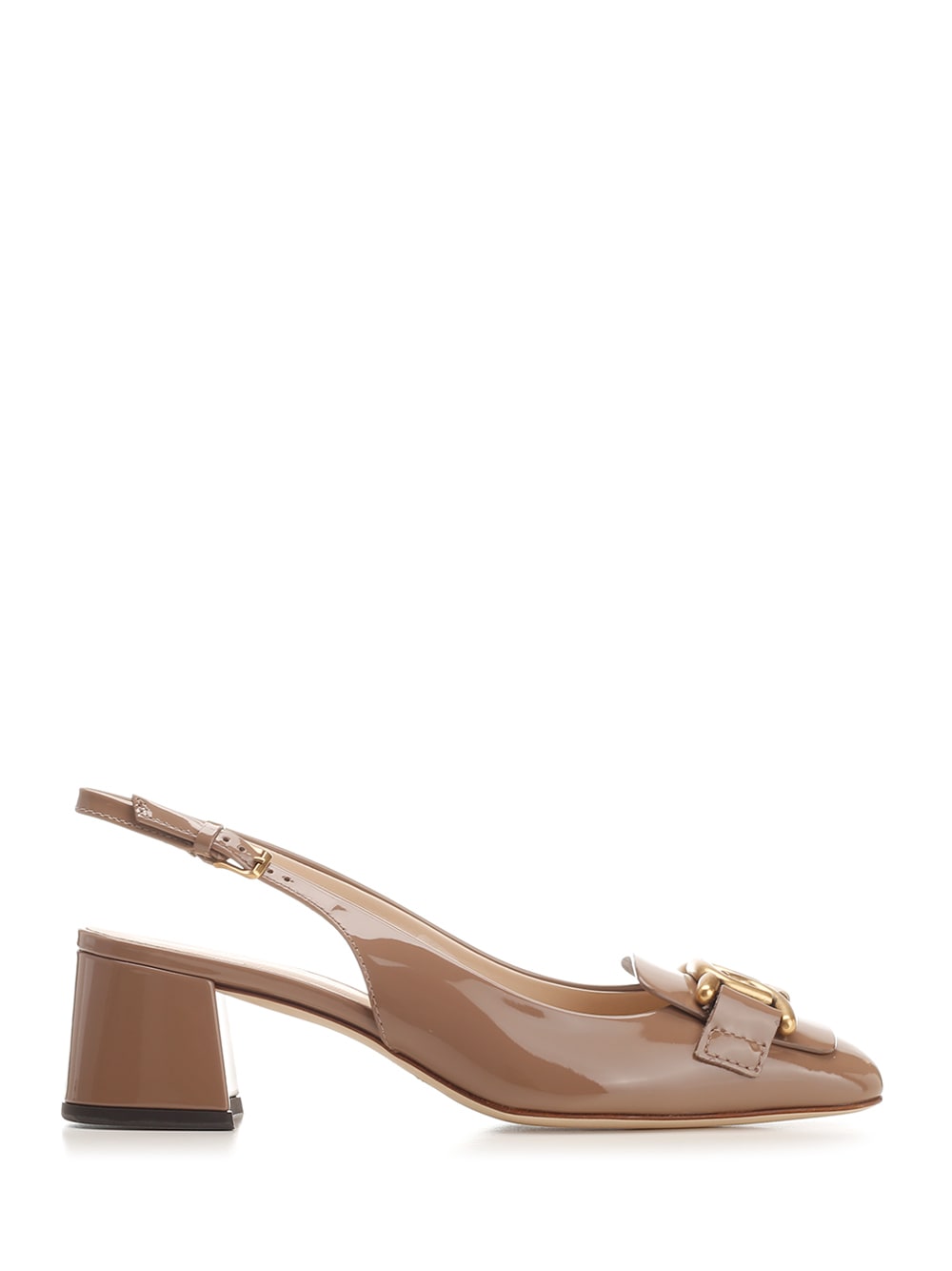 Shop Tod's Kate Patent Slingback In Blush Pink