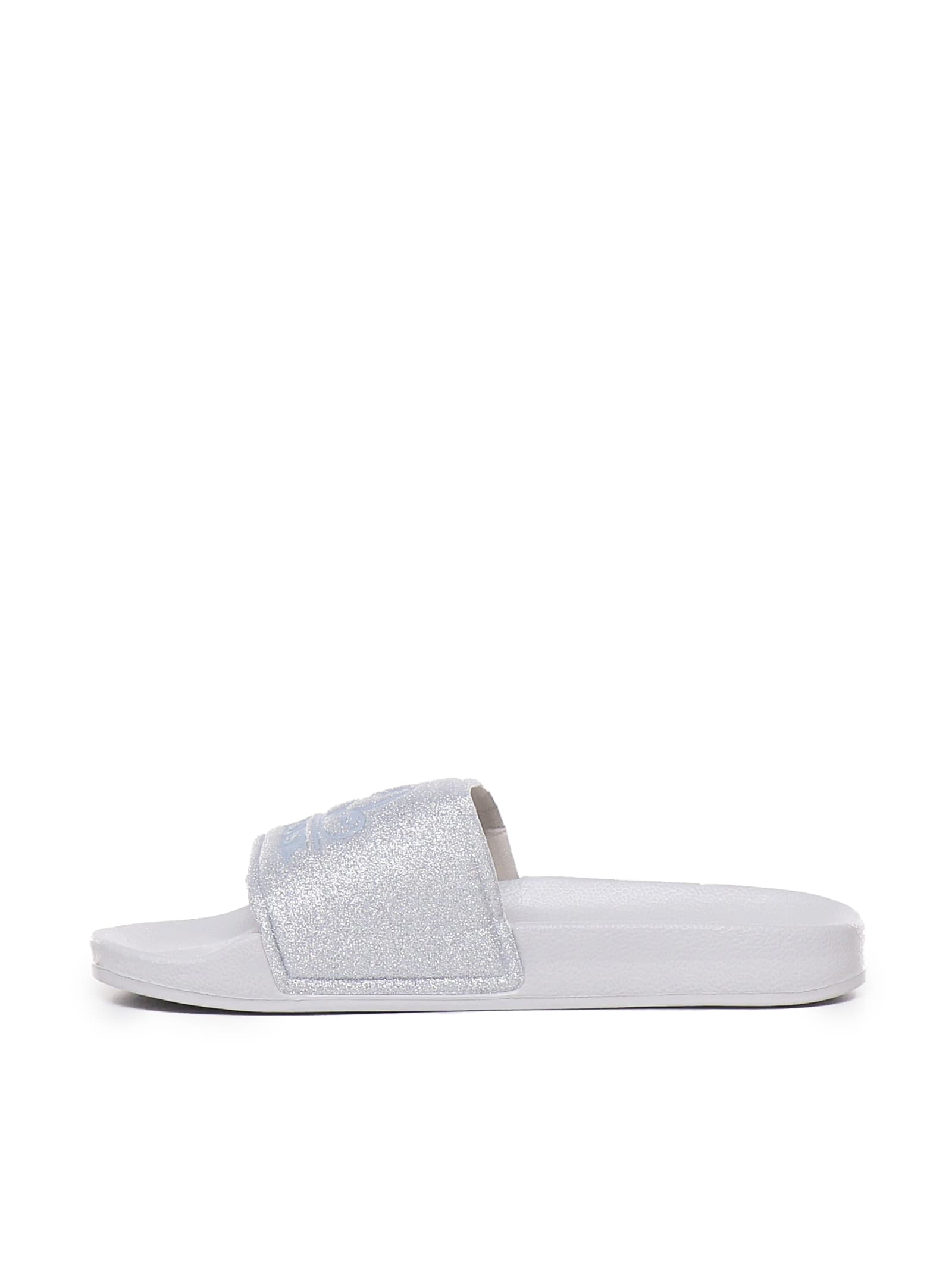 Sundek Slippers In Rubber In Silver