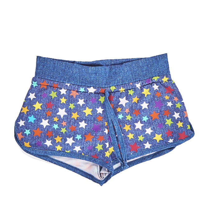 MC2 Saint Barth Rainbow Stars Shorts For Girl