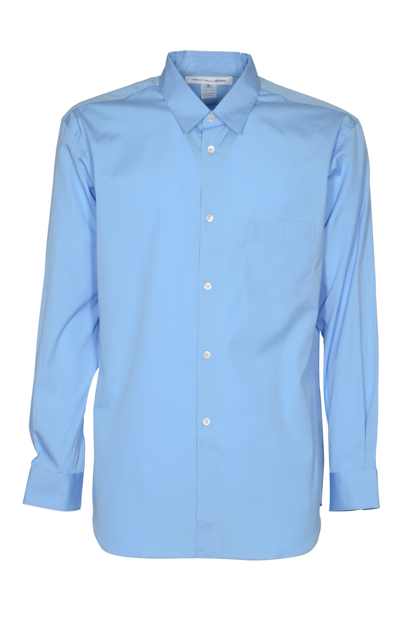 Shop Comme Des Garçons Long-sleeved Shirt In Blue