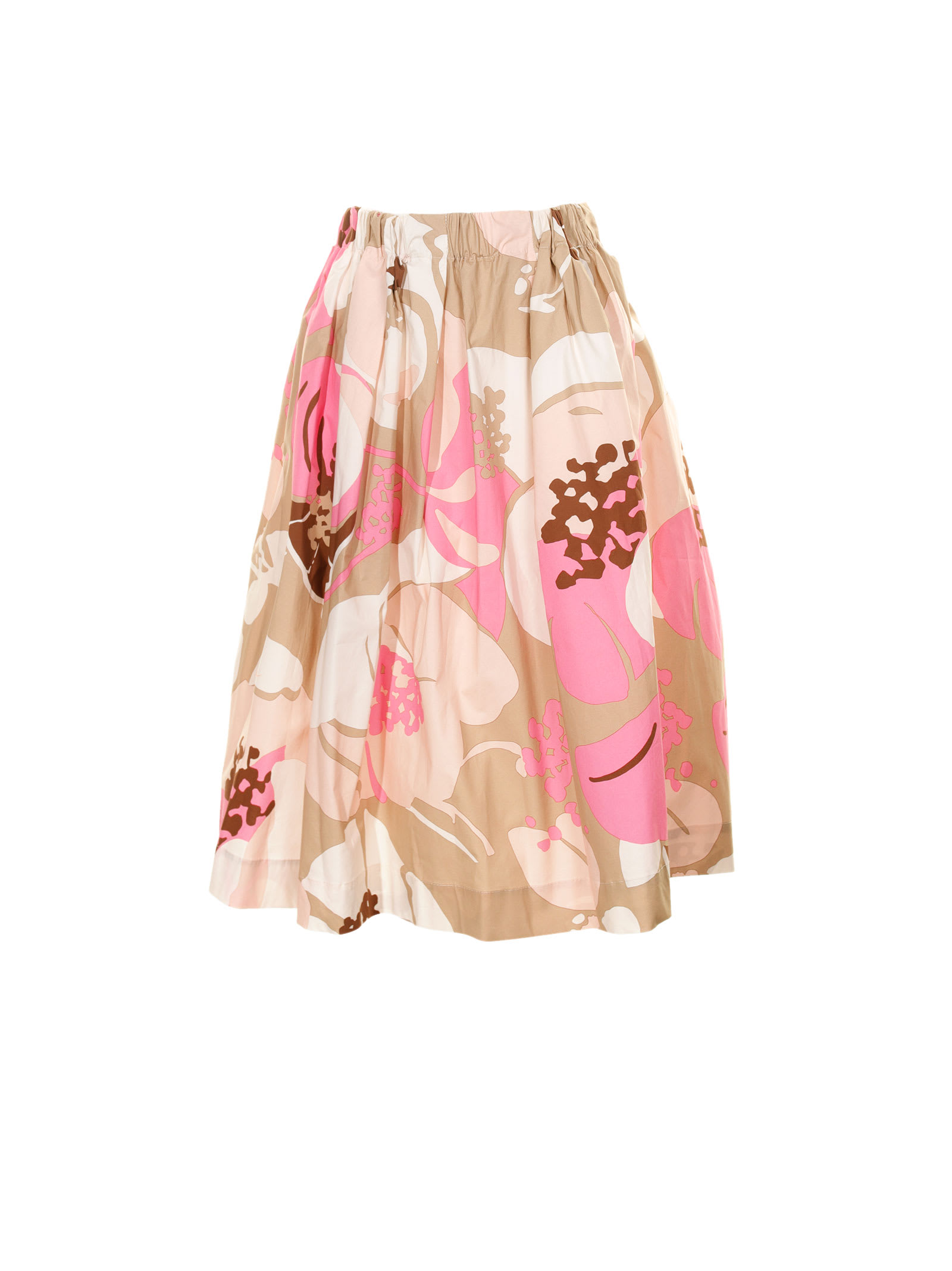 Myths Midi Skirt With Floral Pattern