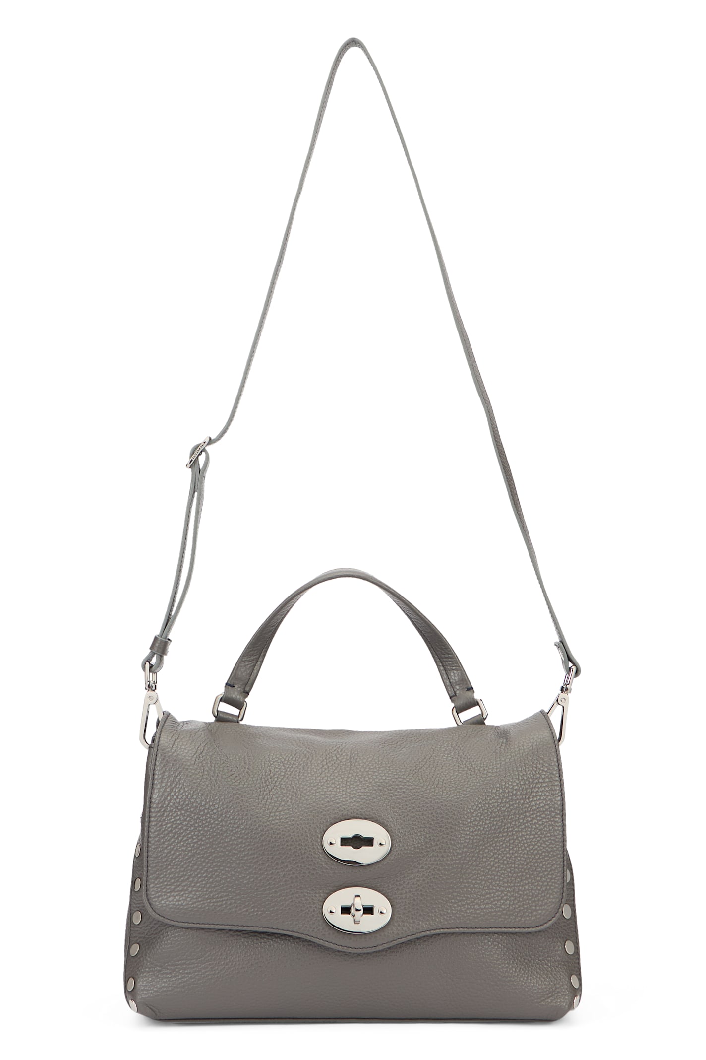 Zanellato Postina S Leather Handbag In Gray