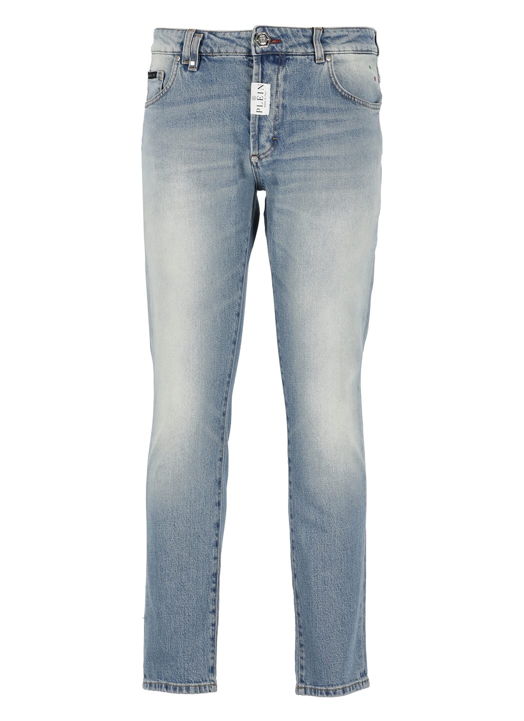 Shop Philipp Plein Cotton Jeans In Blue