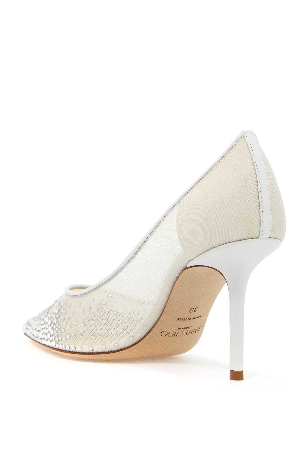 Shop Jimmy Choo Love 85 Pumps In White Crystal (white)