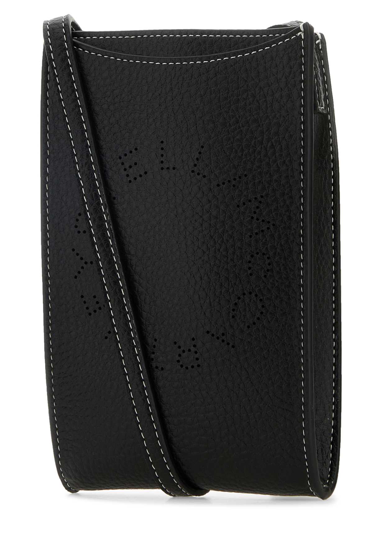 Shop Stella Mccartney Black Alter Mat Stella Logo Phone Holder