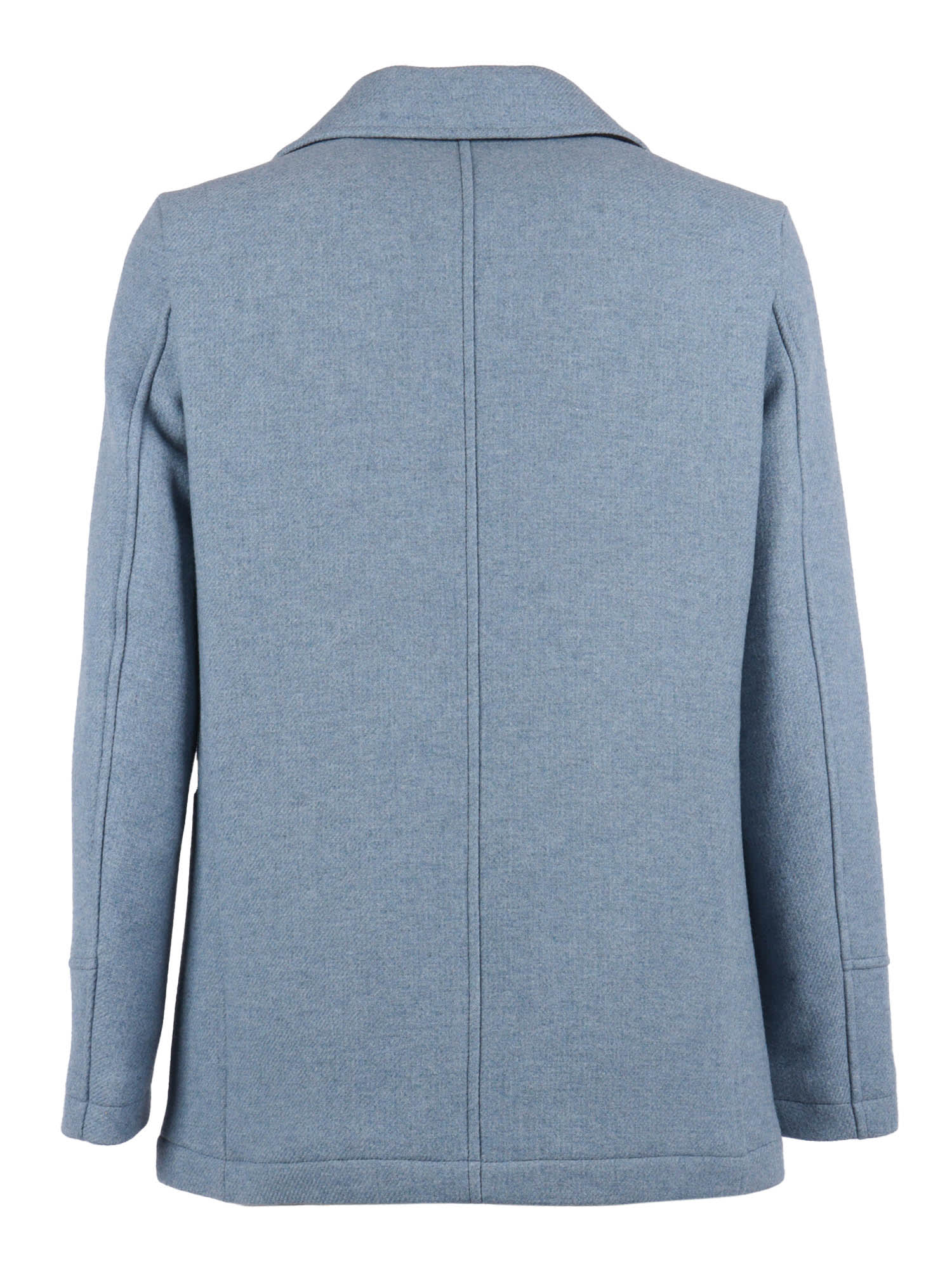 Camplin Thermal-resistant Blue Wool Blend Peacoat In Blue