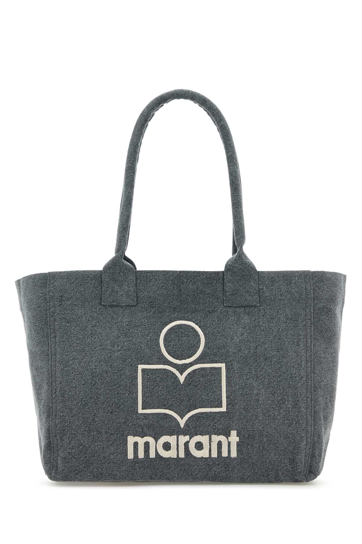 ISABEL MARANT SLATE COTTON YENKY ZIPPED SHOPPING BAG