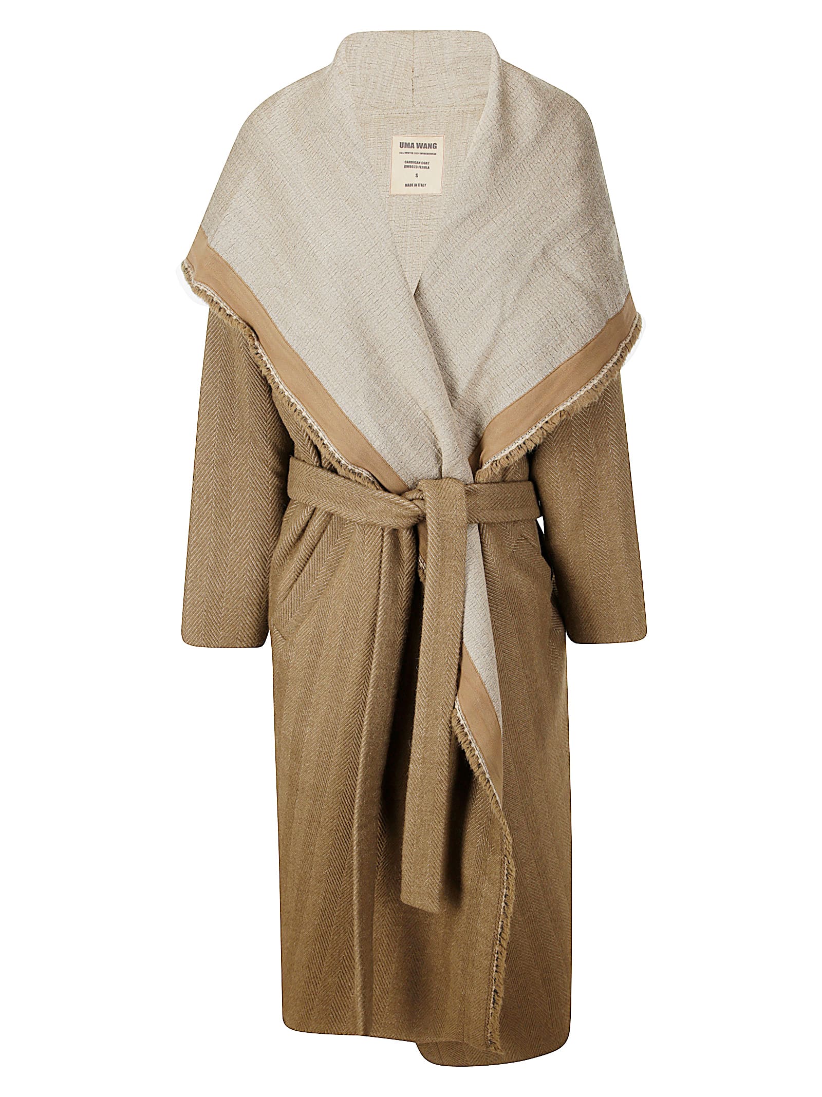 Shop Uma Wang Cardigan Coat In Brown