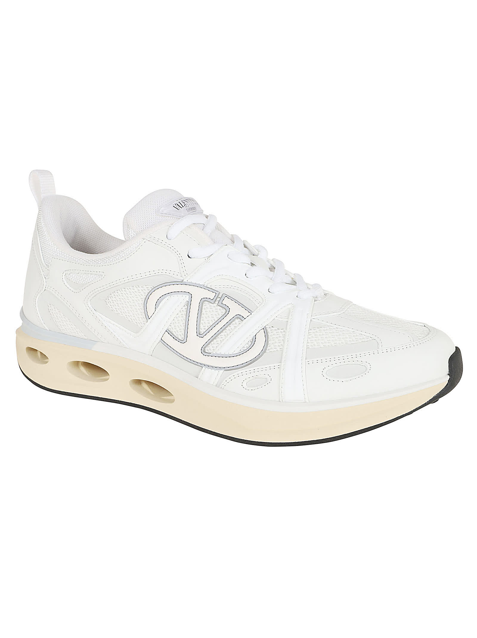 Shop Valentino Sneaker Vlogo Easyjog In Zgz Bianco Bian Ivory P.grey Iv Bia L.gr Ne