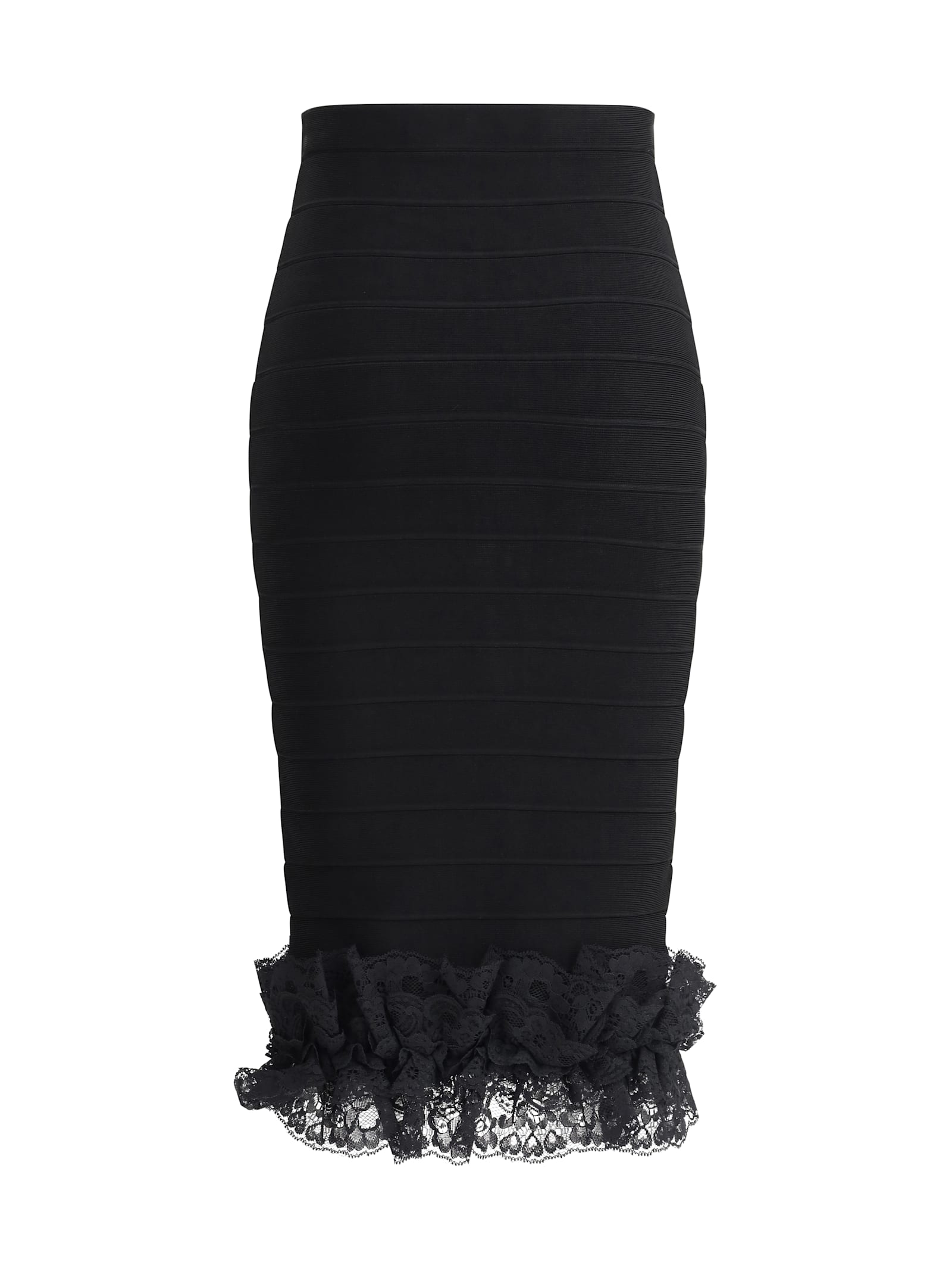 Self-portrait X Christopher Kane Lace-trimmed Midi Skirt In Black