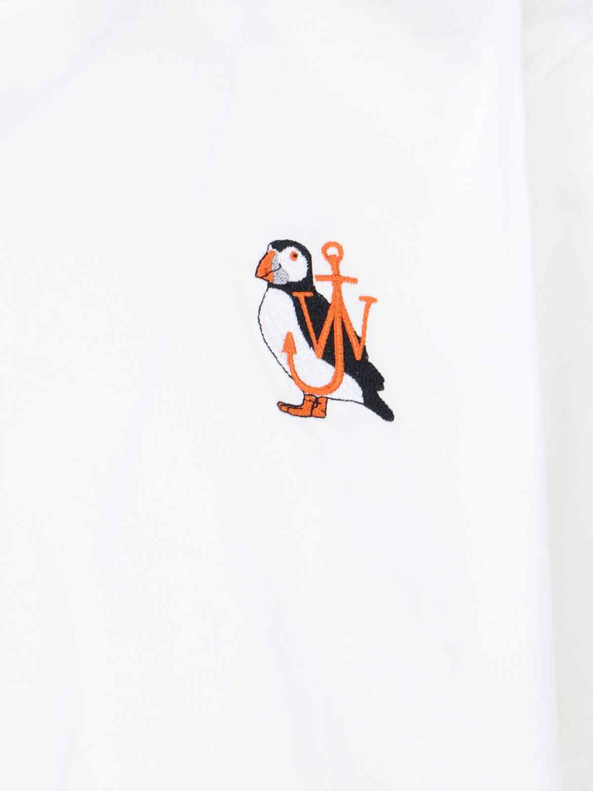 Shop Jw Anderson Puffin T-shirt In White