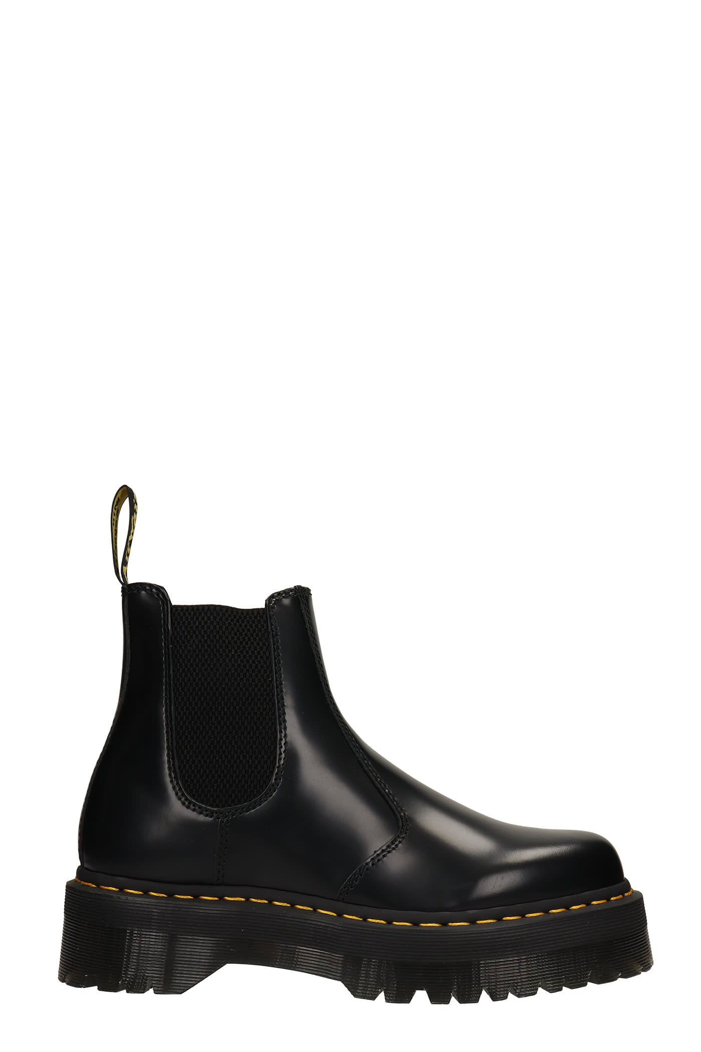 Dr. Martens 2976 Quad Combat Boots In Black Leather