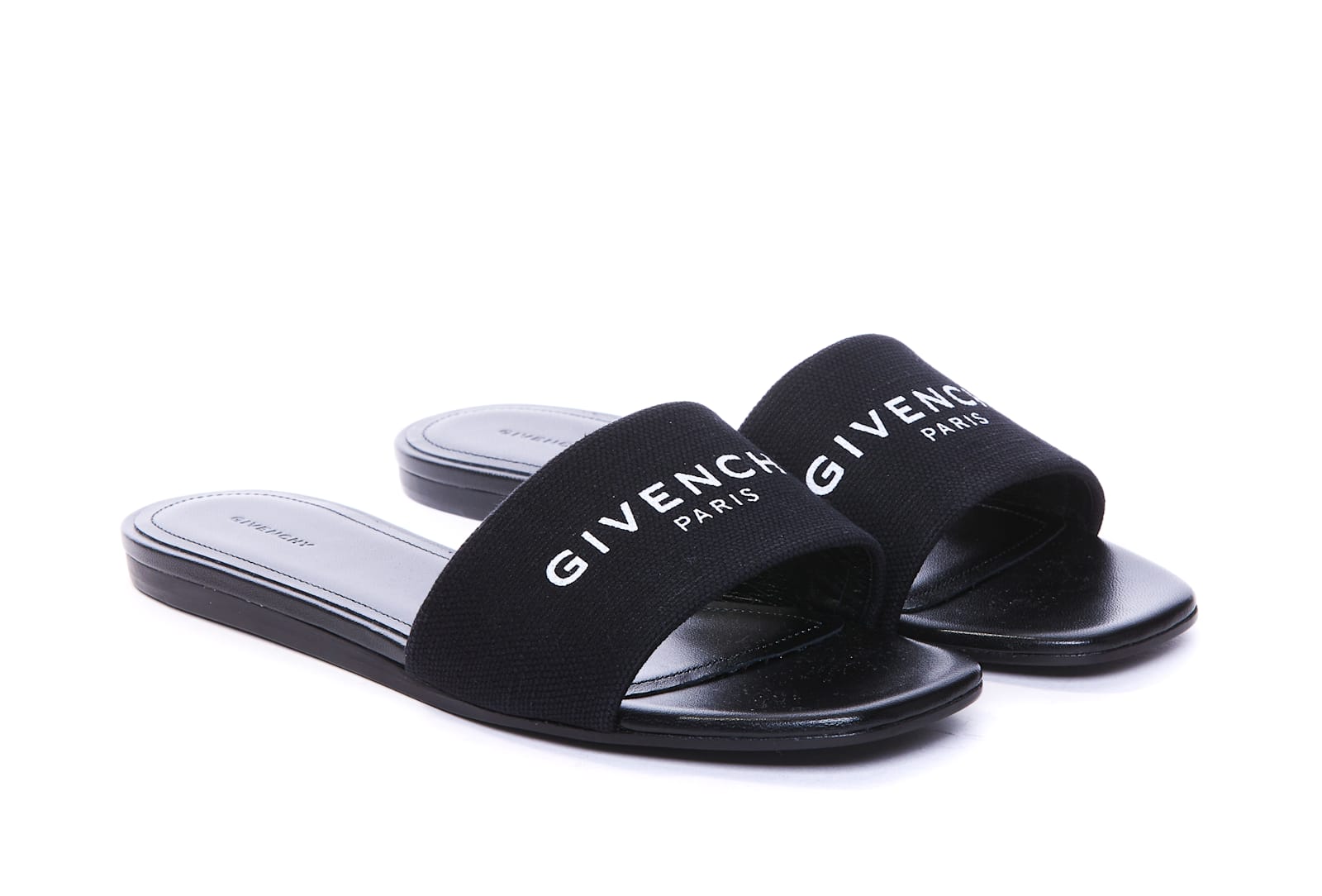 Shop Givenchy 4g Flat Sandals In Black