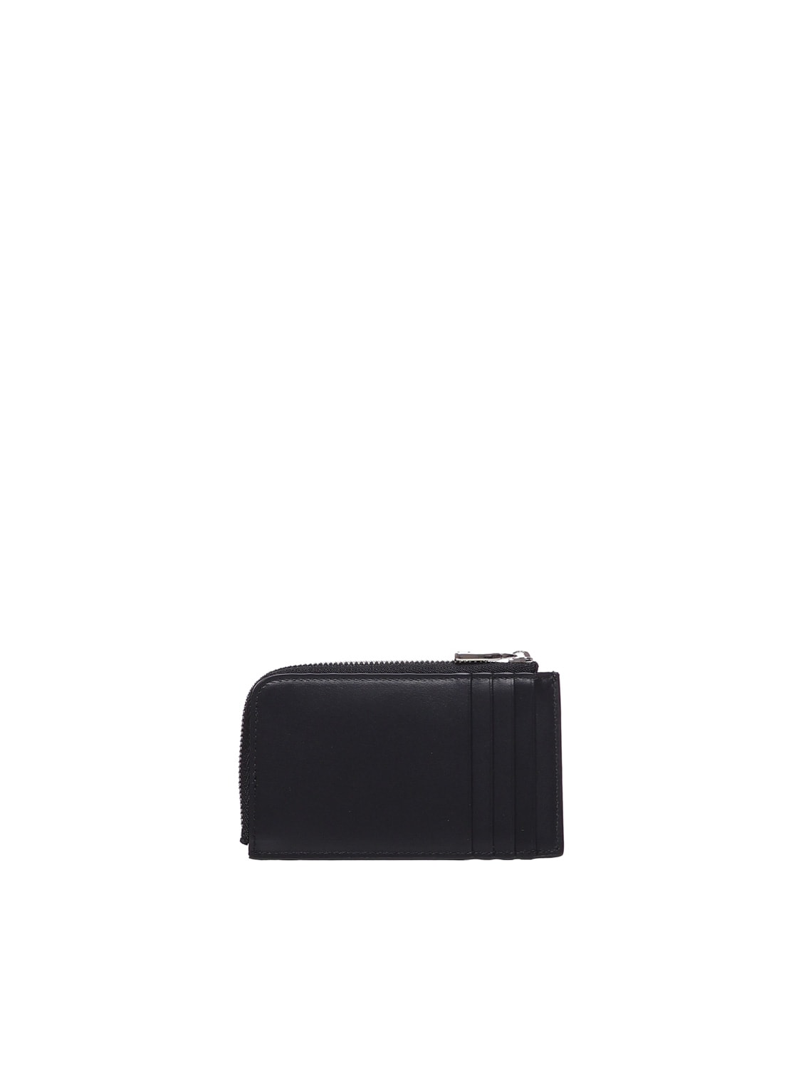 Shop Dolce & Gabbana French Flap Wallet In Calfskin With Embossed Logo In Black