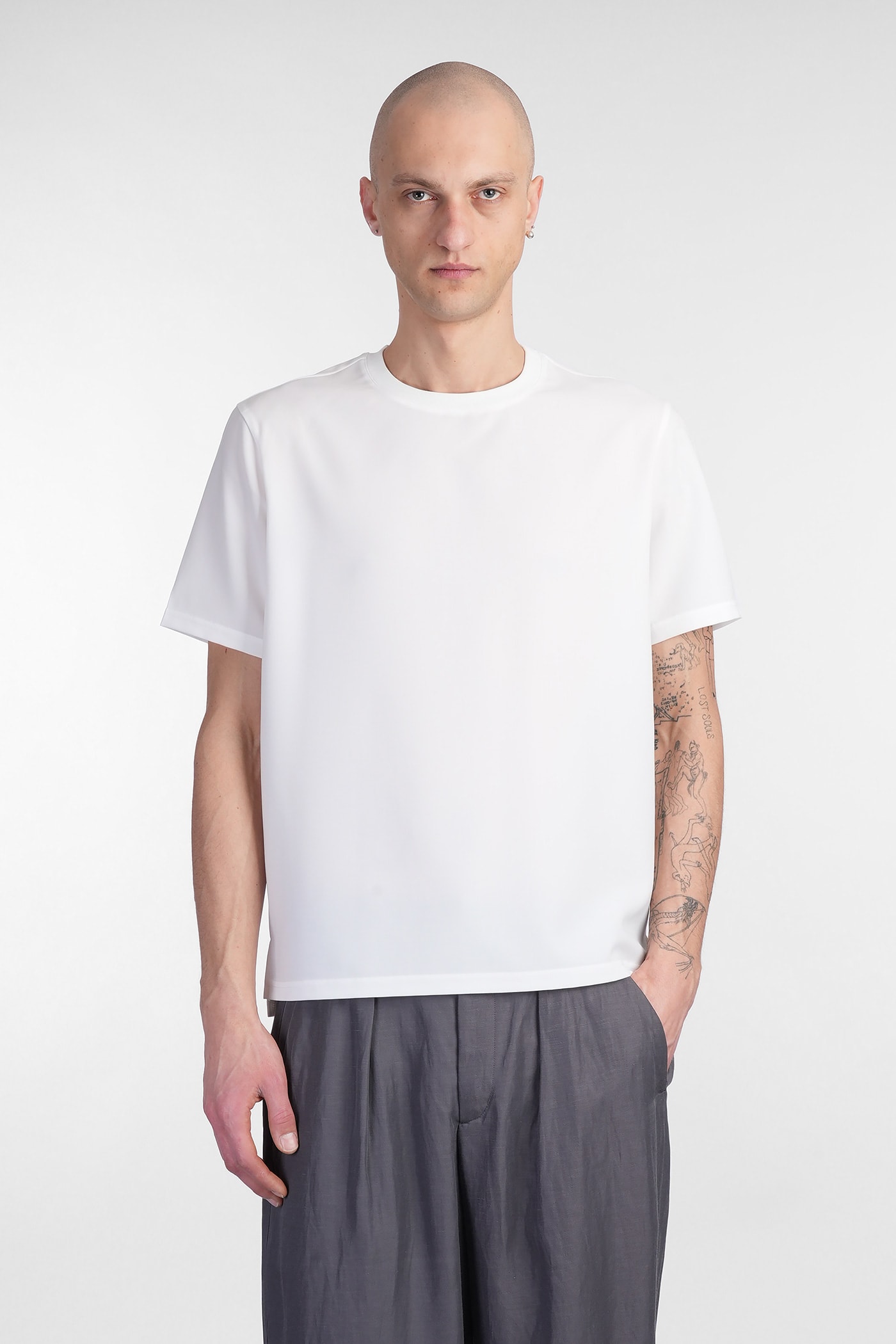 T-shirt In White Polyester