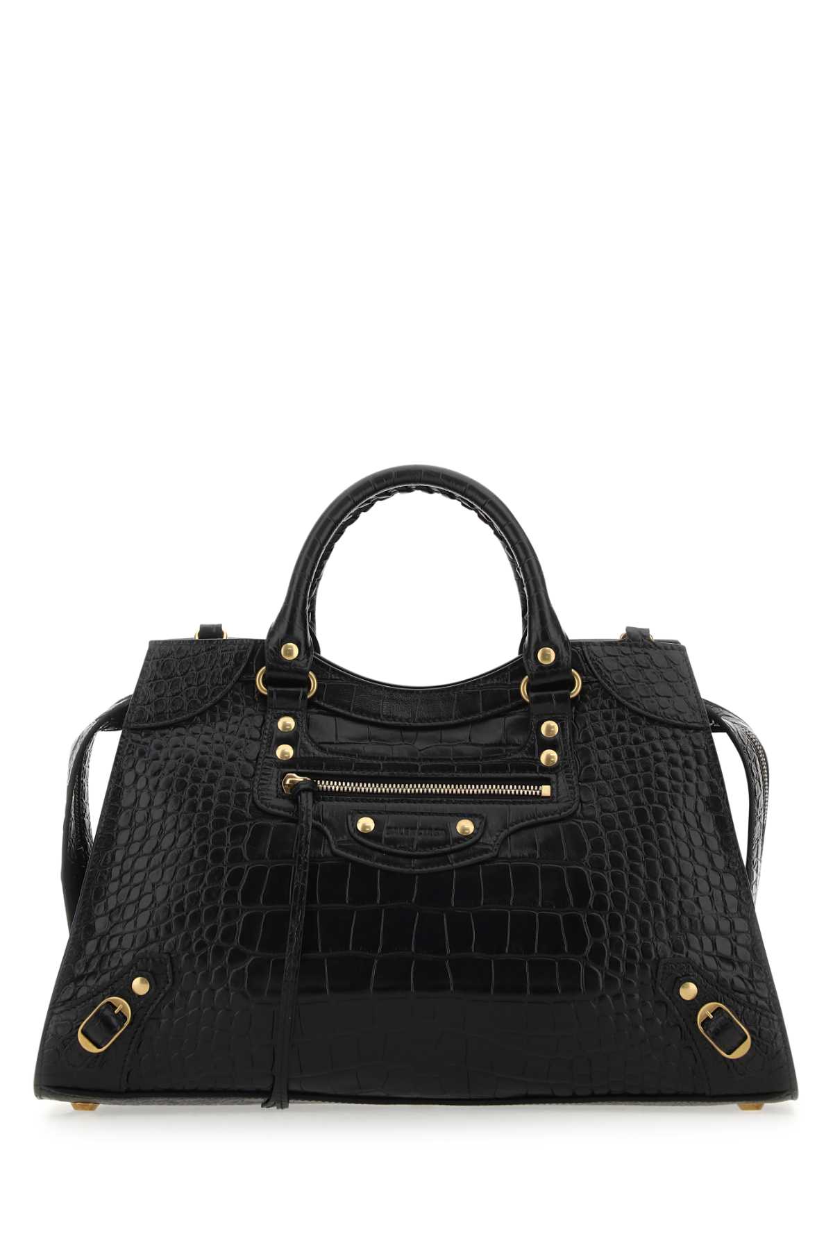 Shop Balenciaga Black Leather Neo Classic City Handbag