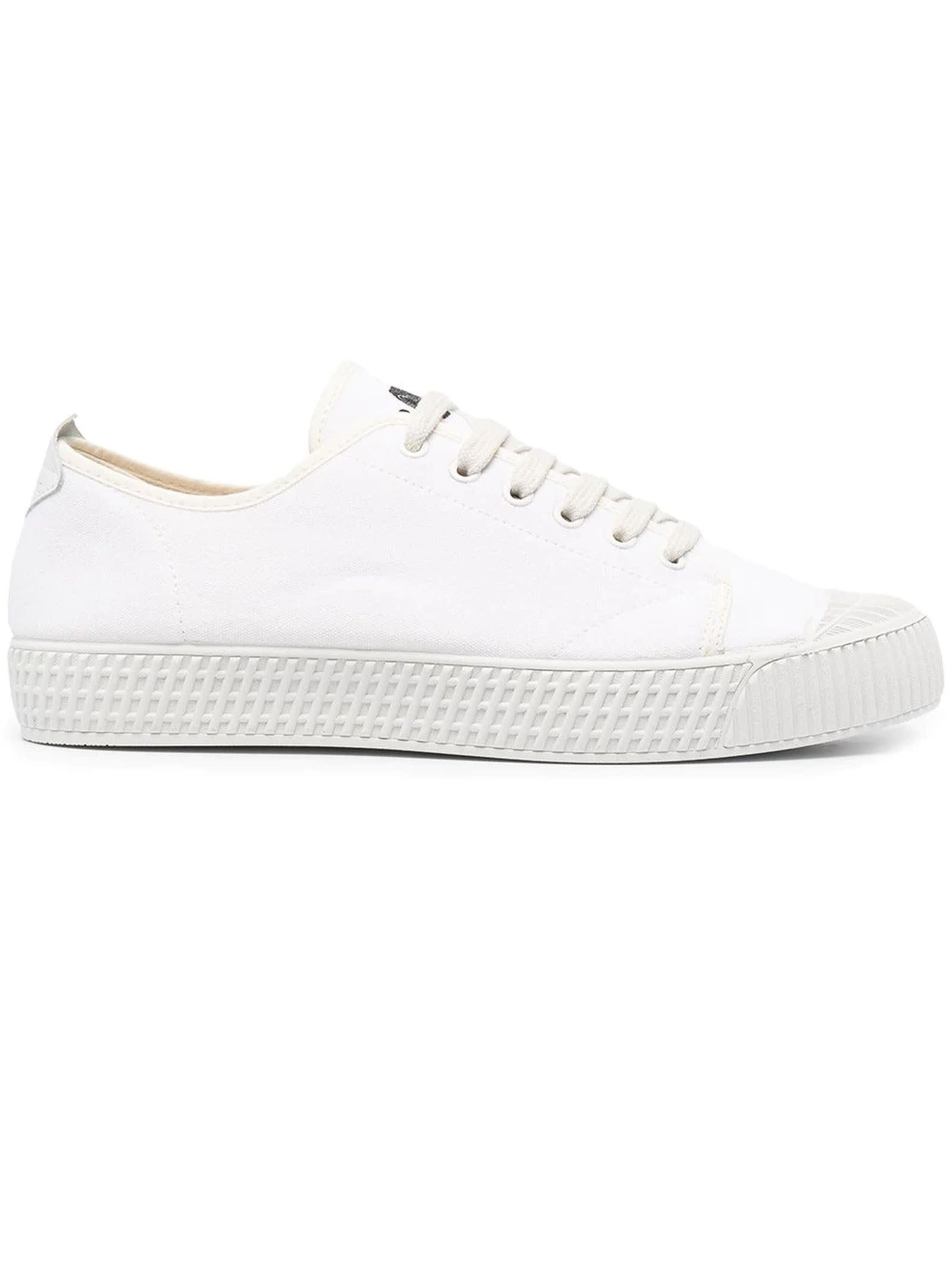 Car Shoe White Cotton Sneakers