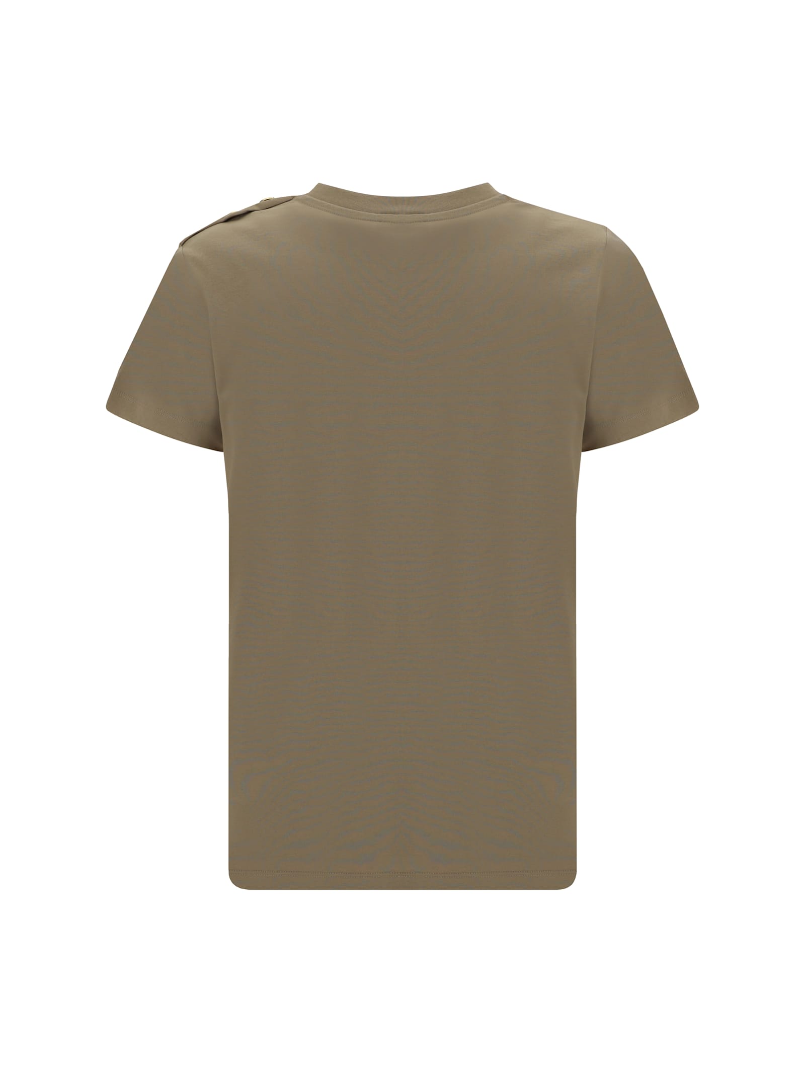 Shop Balmain T-shirt In Beige/blanc