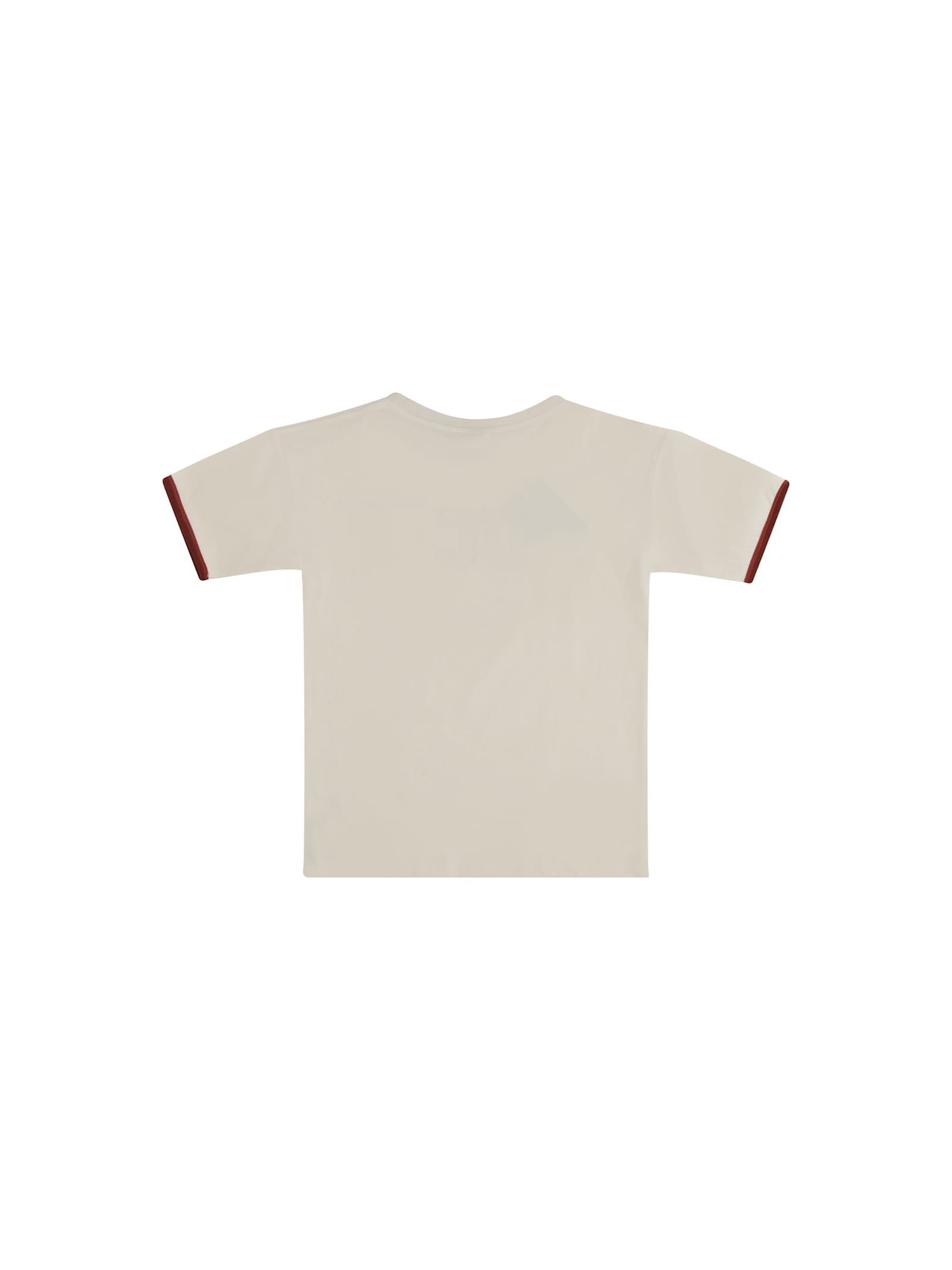 Gucci White/mix Crewneck Embroidered-logo Cotton-jersey T-shirt 4- In Neutral