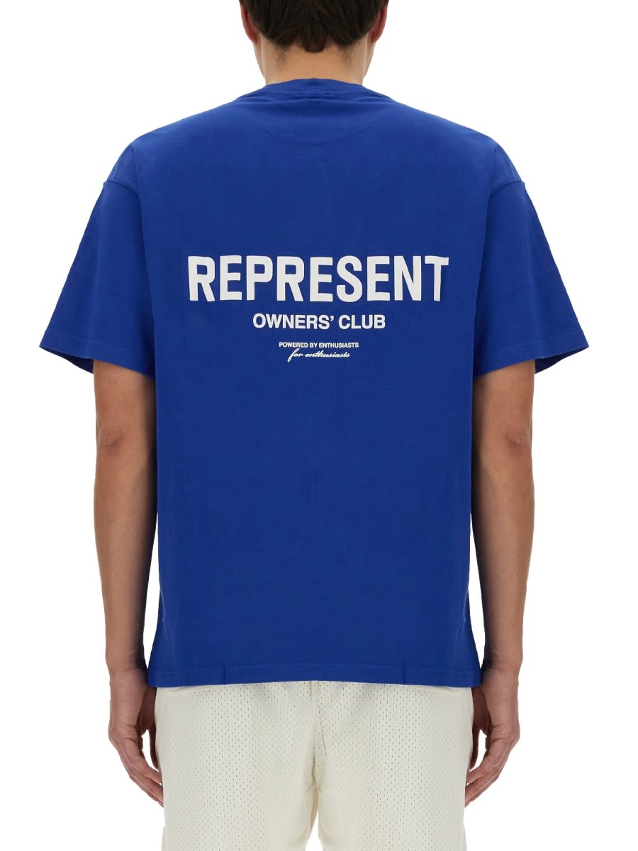 Shop Represent T-shirt With Logo In Cobalt Blue