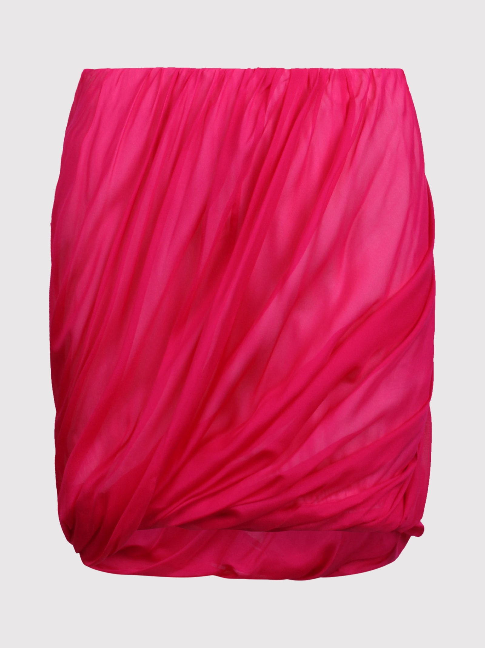 Shop Helmut Lang Short Silk Skirt