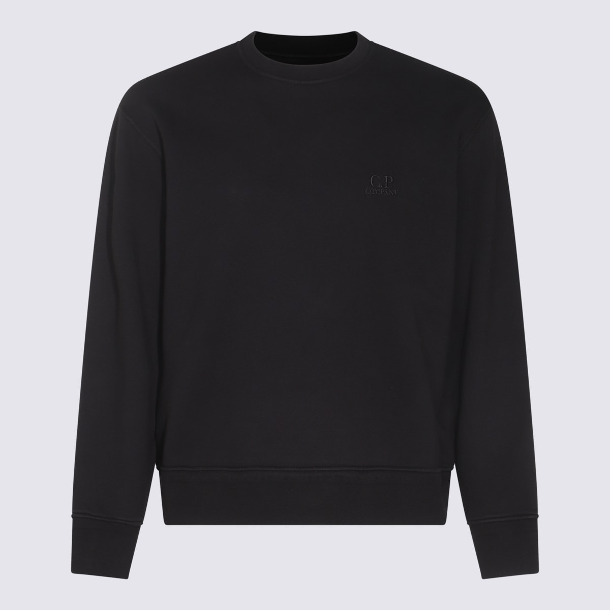 C.p. Company Dark Blue Cotton Sweatshirt In Black