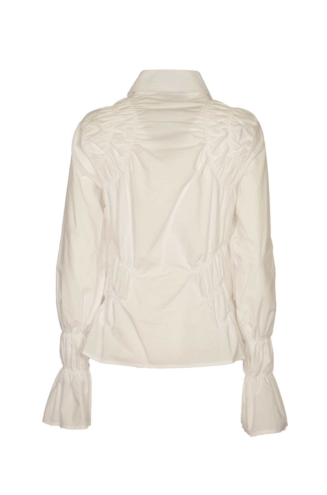 Shop Weili Zheng Ruffle Detail Buttoned Shirt In White