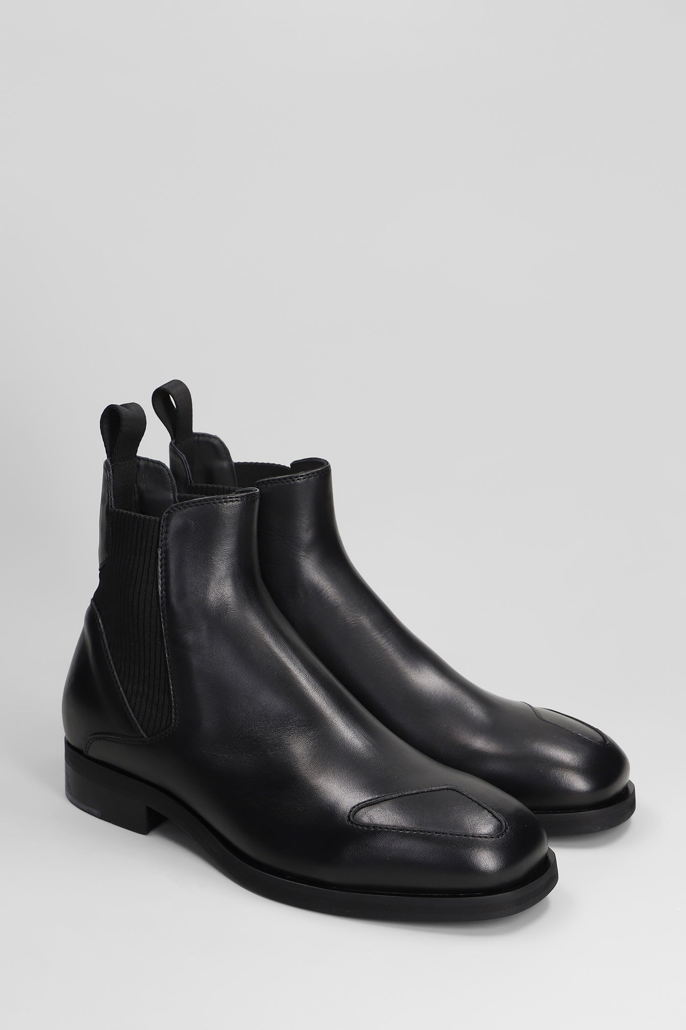 J.l-a.l Perlin Boot Ankle Boots In Black Leather In Black