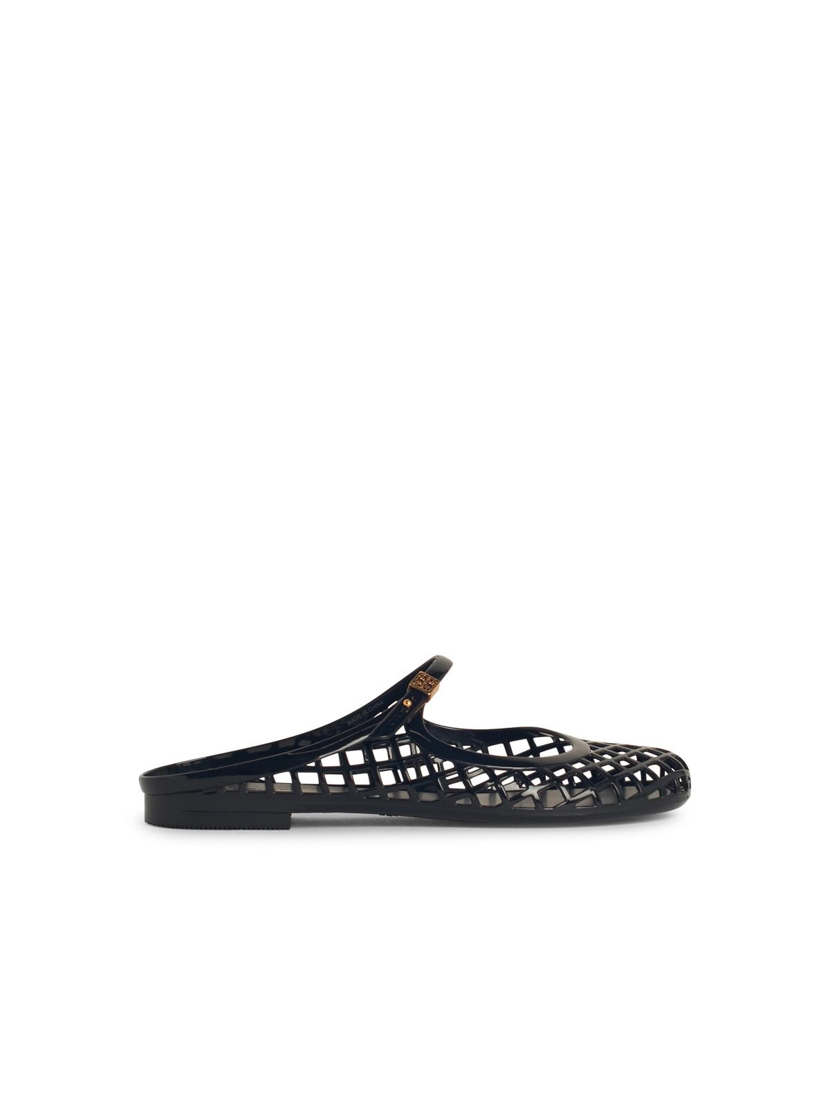 mellow Black Rubber Ballet Flats