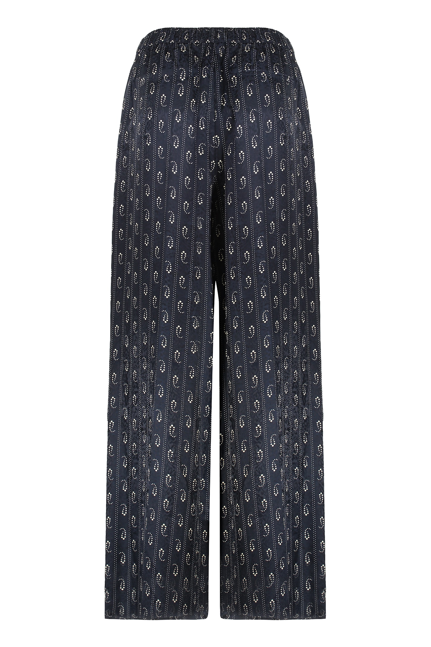 Tory Burch Pants In Viscose And Silk In Blue