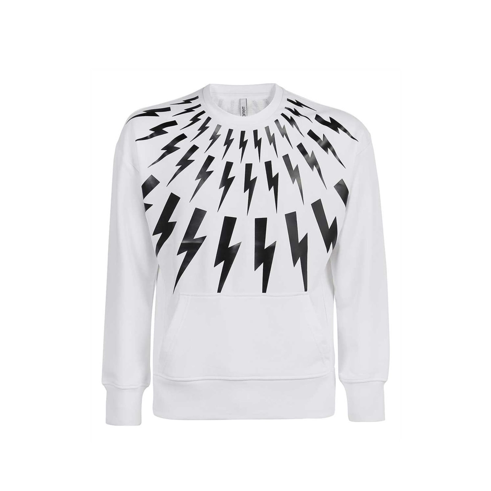 Shop Neil Barrett Lightning Print Sweatshirt In White