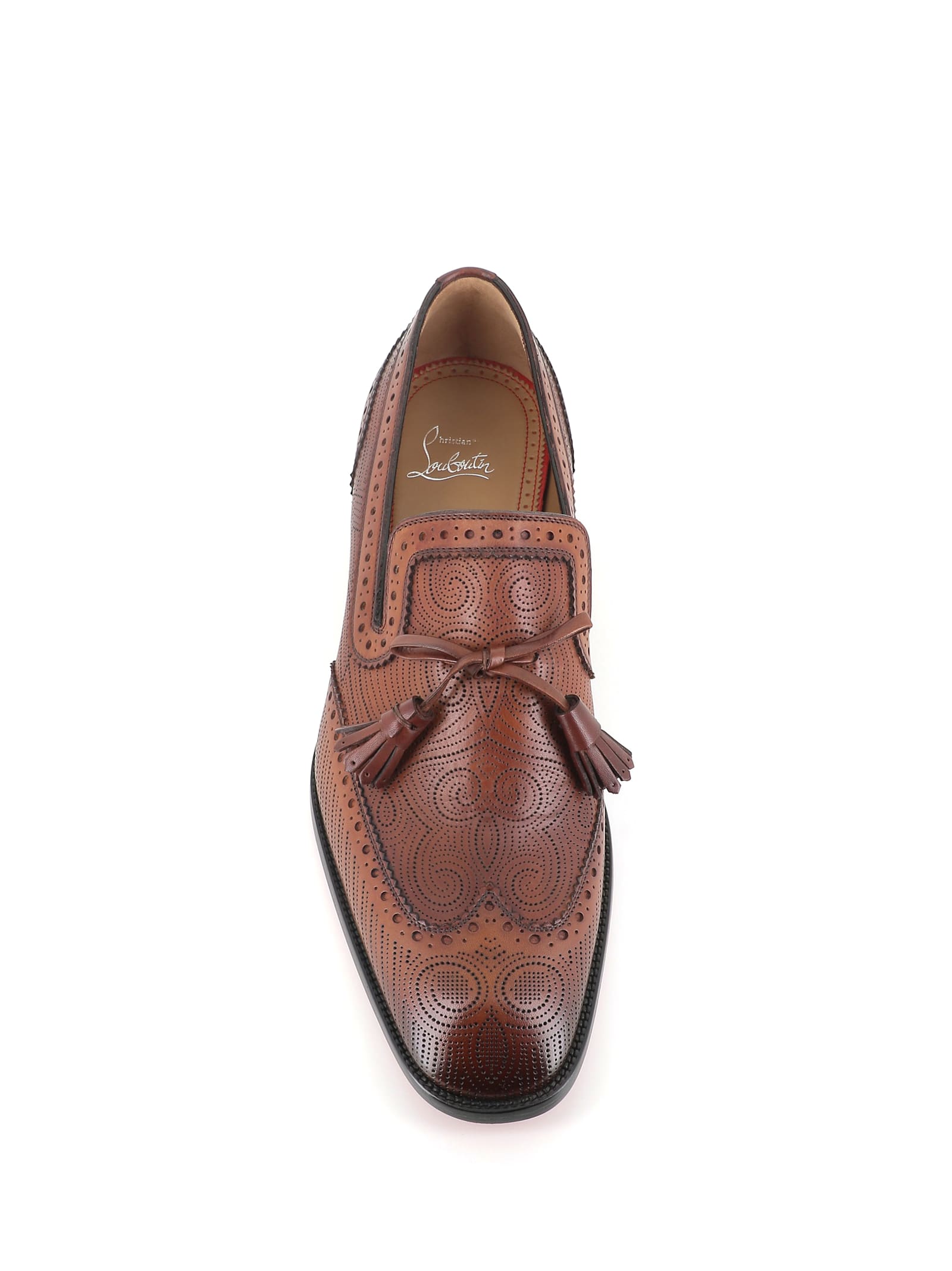 Christian Louboutin Slipper Grave Moc Flat In Brown