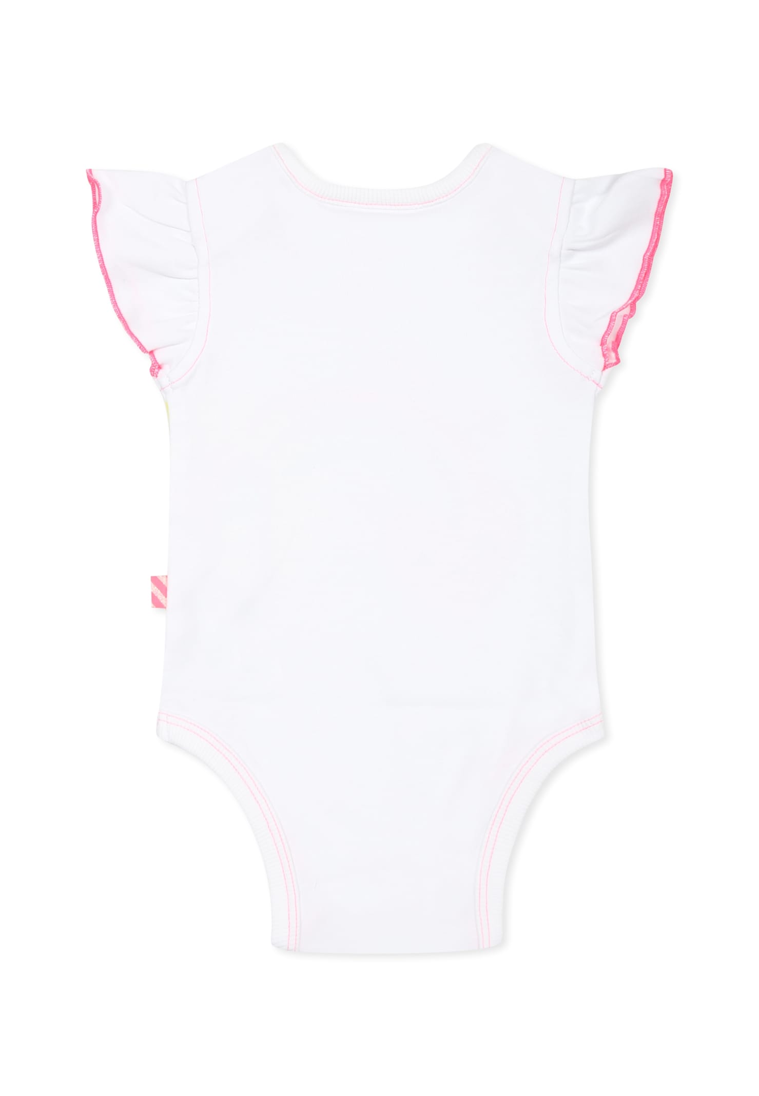 Shop Billieblush White Bodysuit For Baby Girl With Rainbow