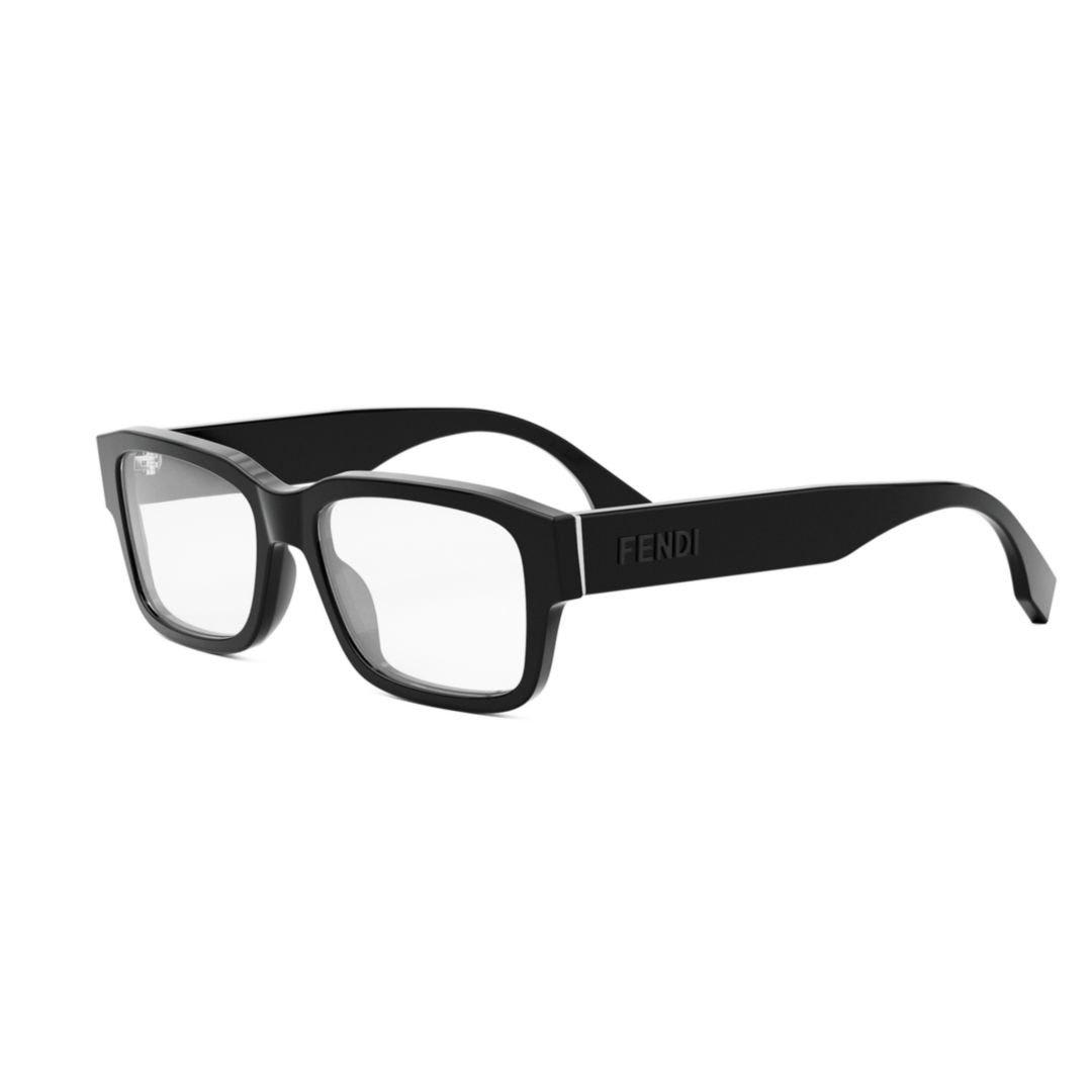 Shop Fendi Rectangle-frame Glasses In 001 - Black