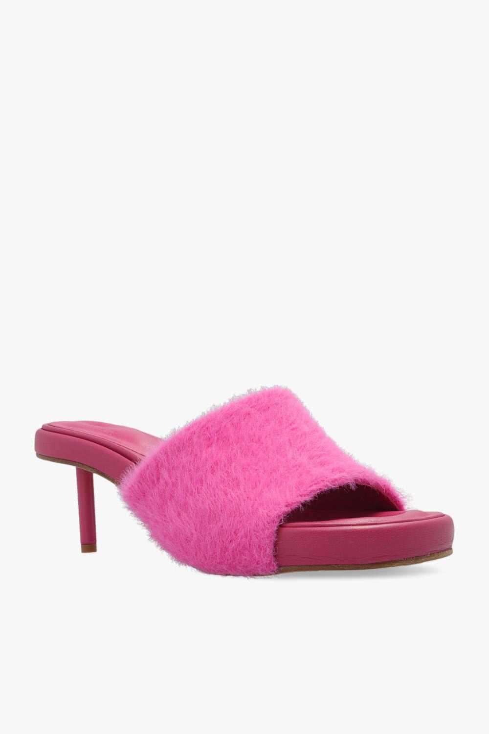 Shop Jacquemus Argilla Platform Slides In Pink